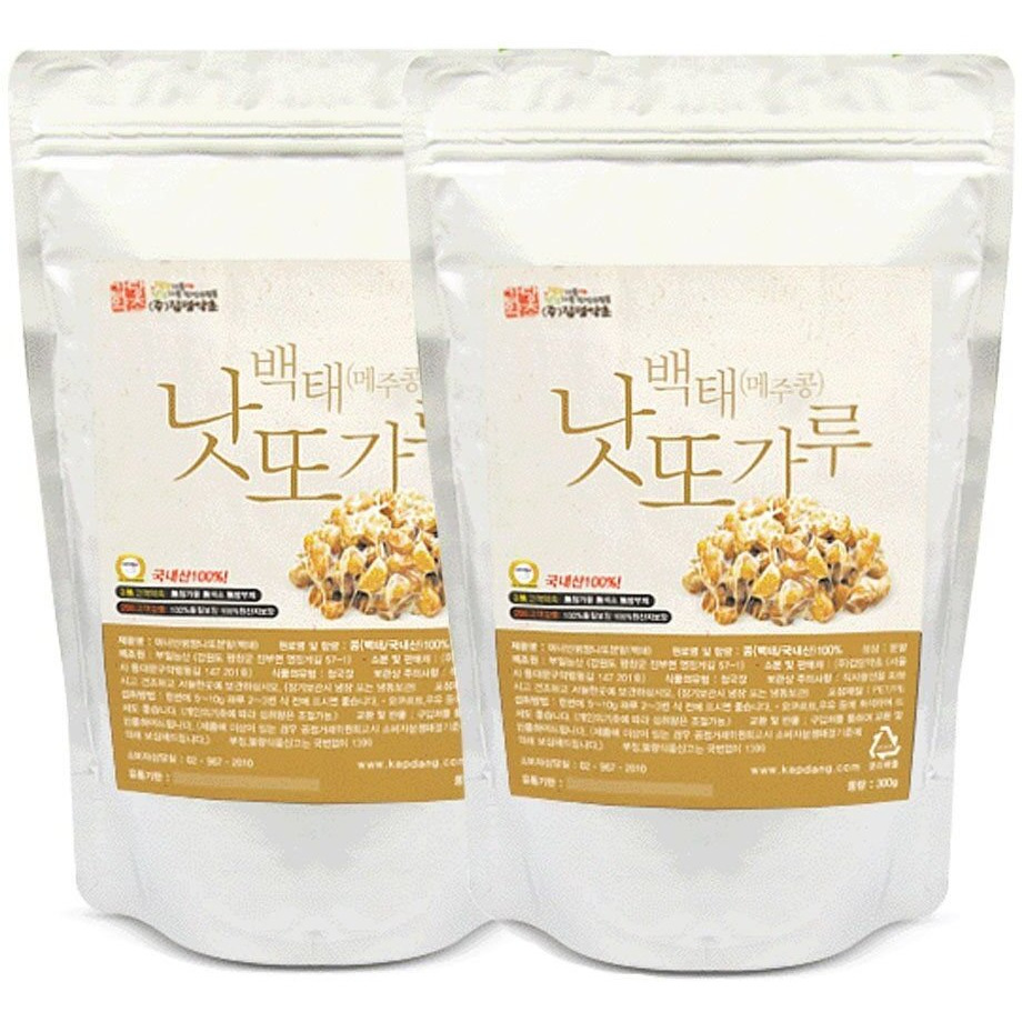 K-Herb Soybean Natto Powder 100% Natural Nattokinase Freeze-Dried Fermented Food Vitamin K2 10.6 Oz(300G) (2 Pack)