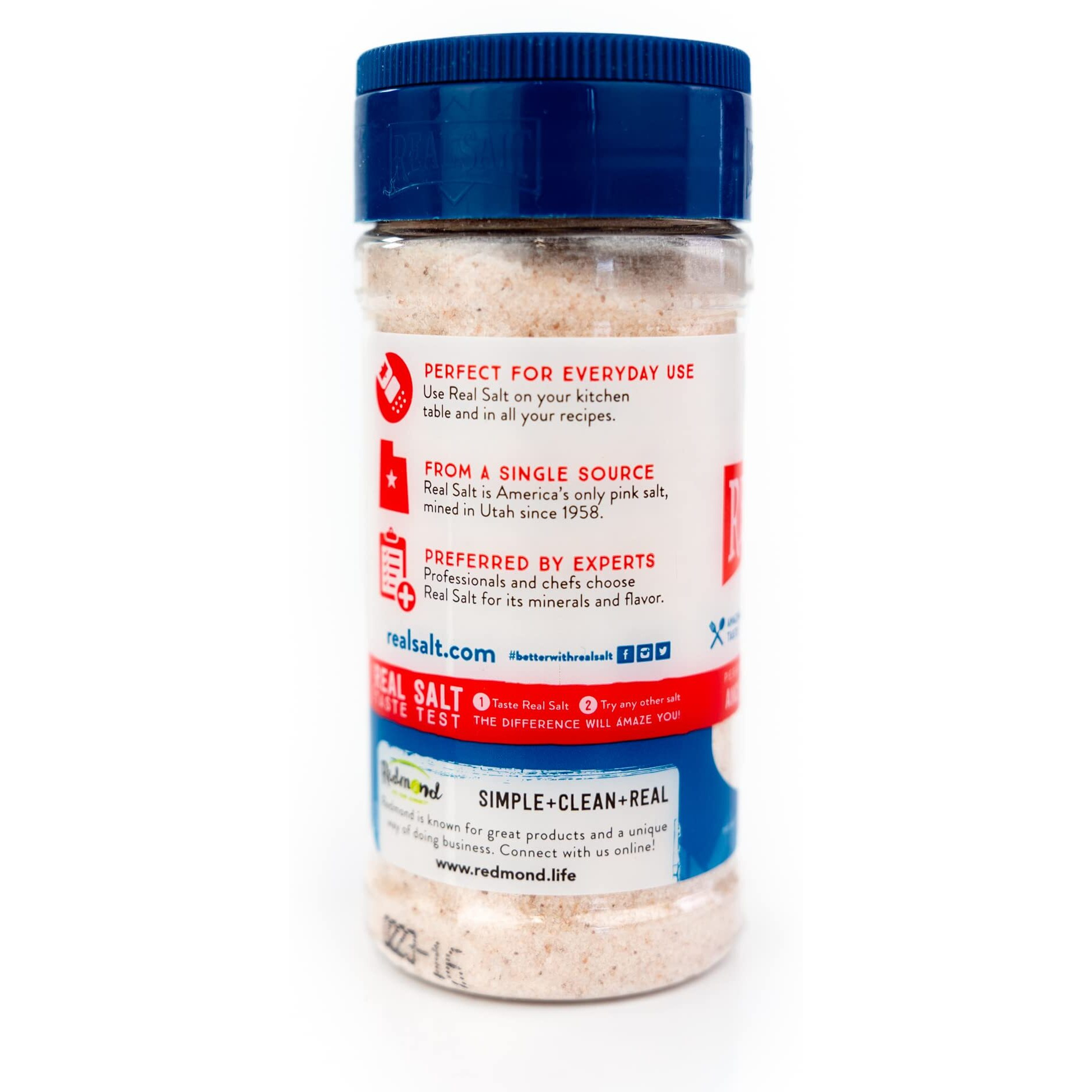 Redmond Real Sea Salt - Natural Unrefined Organic Gluten Free Fine, 4.75 Ounce Shaker (1 Pack)