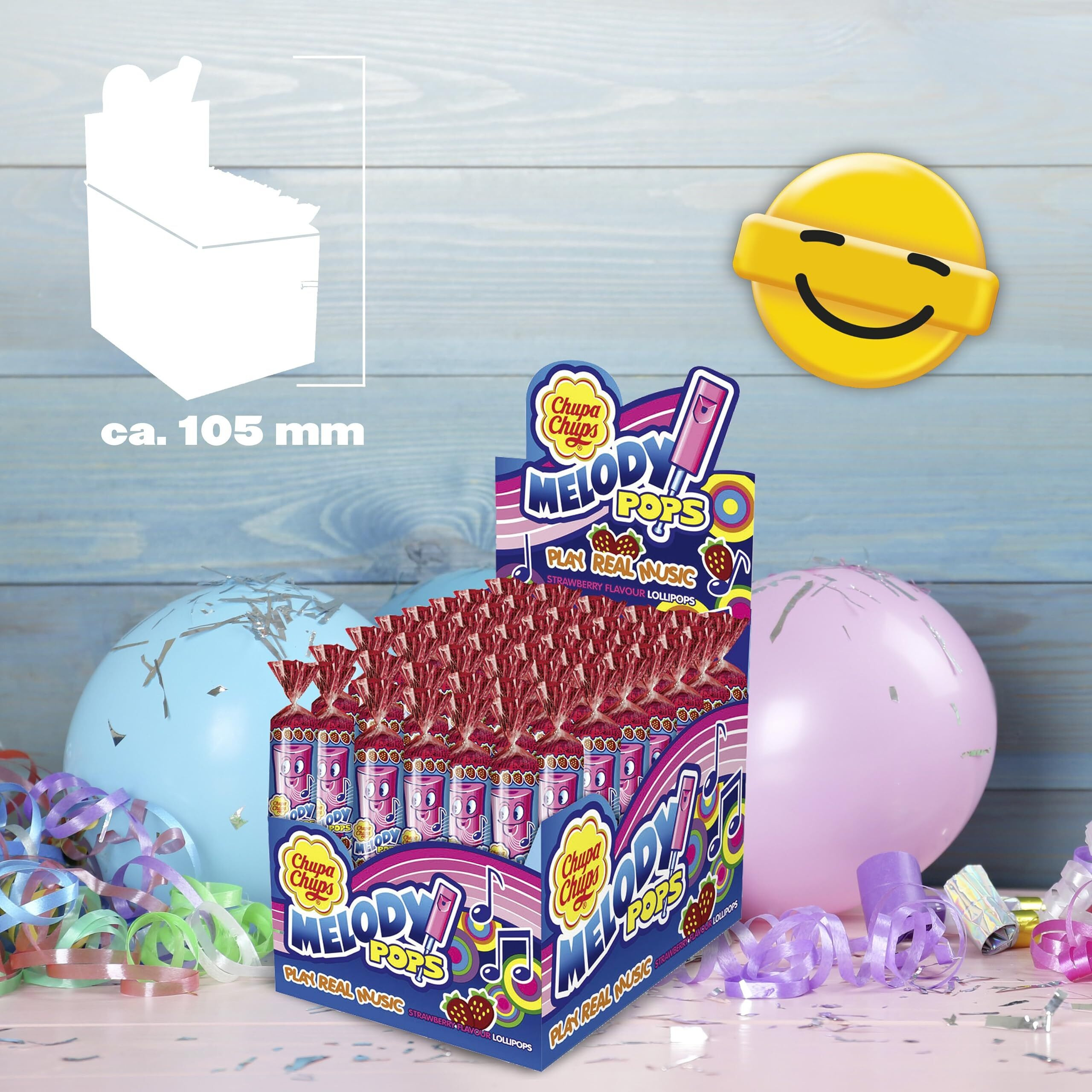 Chupa Chups' Melody Pops - Strawberry 48 Pack/720G