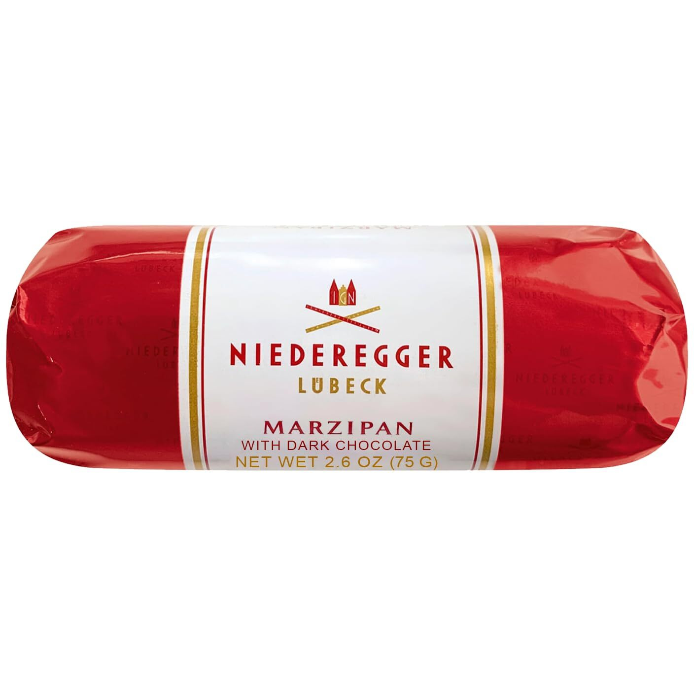 Niederegger Classic Marzipan Loaf Coated With Crisp & Dark Chocolate - 75G/2.6 Oz | Ultimate Marzipan Masterpiece, Premium Quality Ingredients, Handcrafted, Authentic | Made In Germany Since 1806.