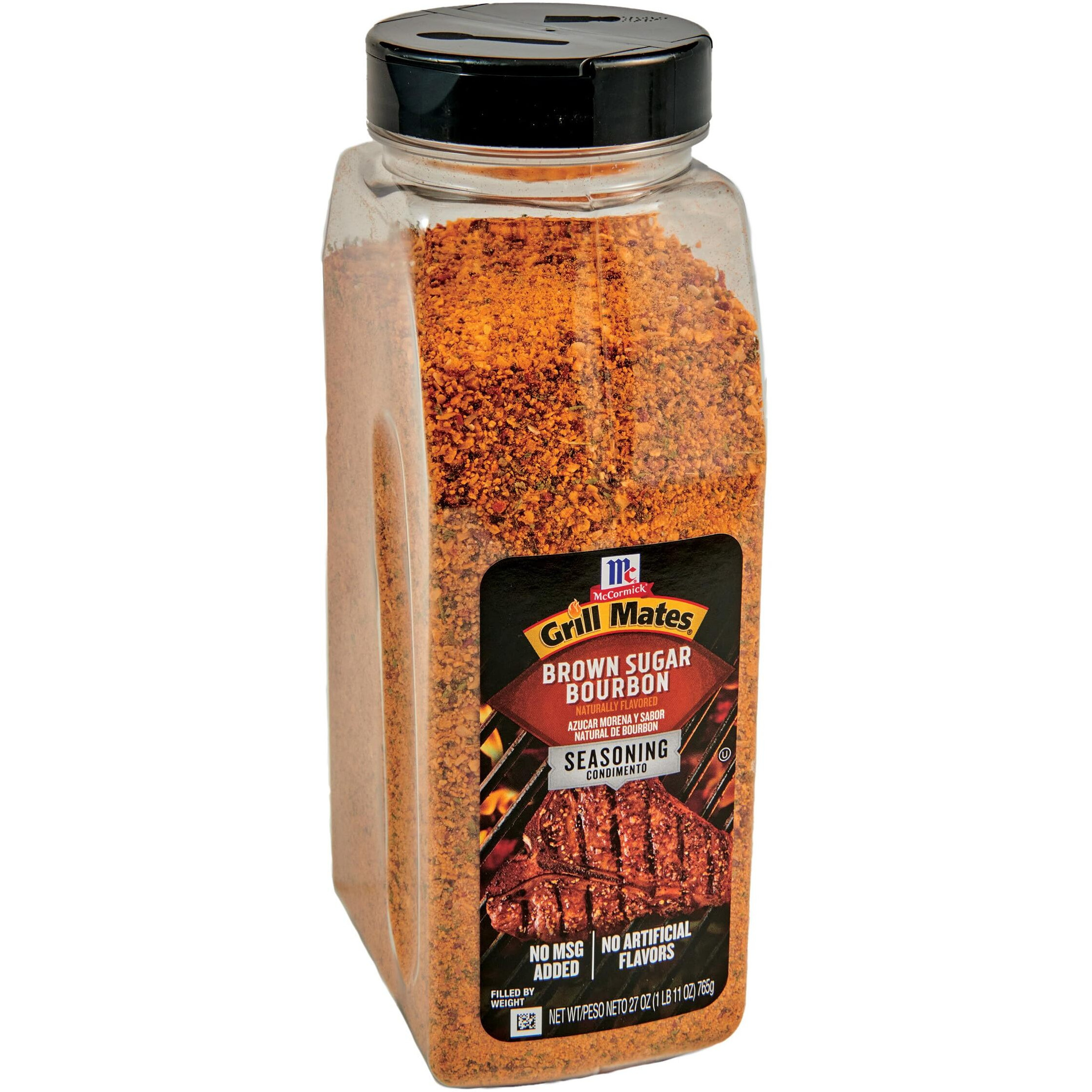 Mccormick Grill Mates Brown Sugar Bourbon Seasoning, 27 Oz - One 27 Ounce Container Of Brown Sugar Bourbon Seasoning Made Of Molasses, Red Bell Peppers, And More For Steak, Poultry, And Vegetables