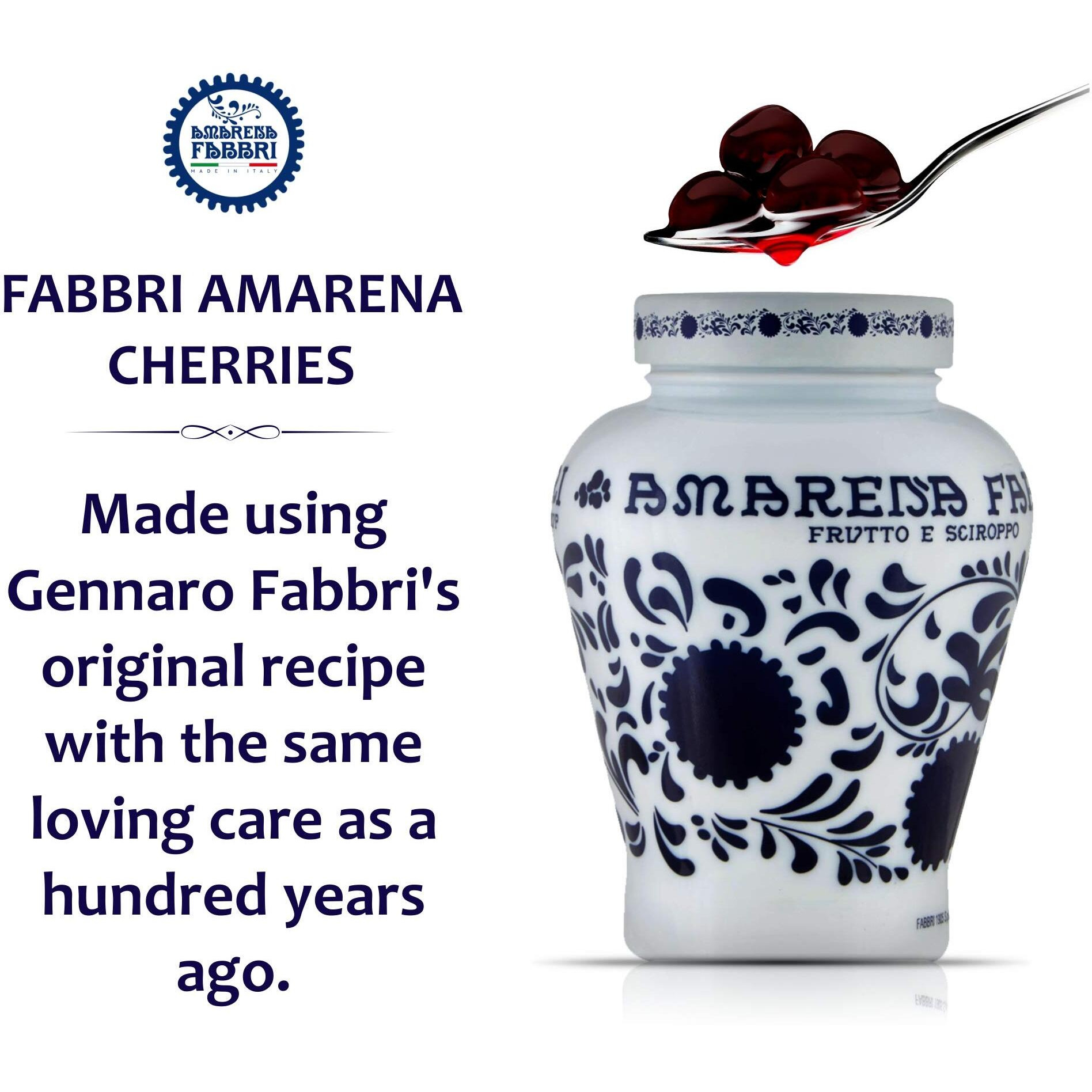 Fabbri Amarena Cherries - 21 Ounce. Jar - 2 Pack