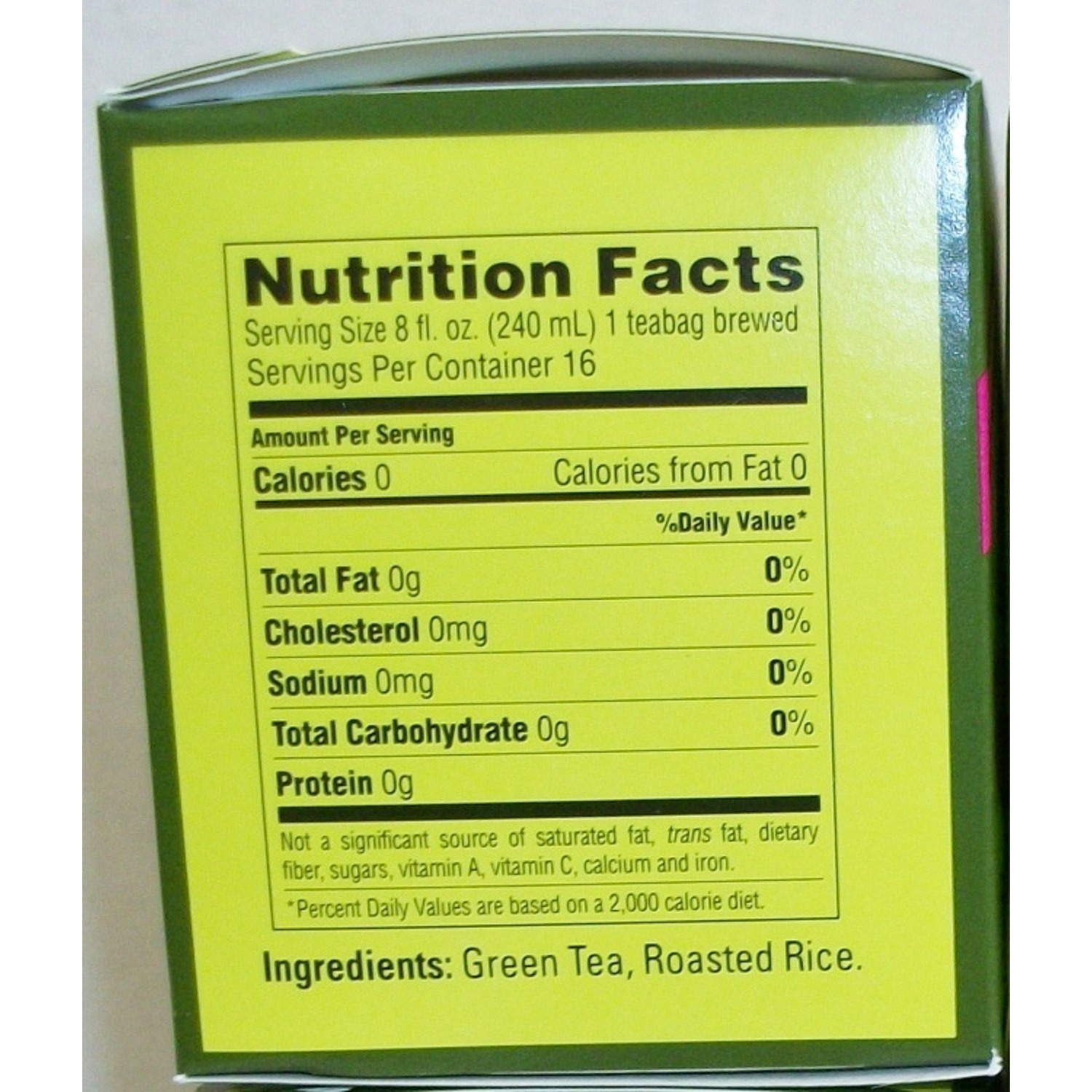 Yamamotoyama Genmai-Cha Green Tea With Roasted Rice 16 Count Tea Bags Aluminum Sealed (3 Pack)