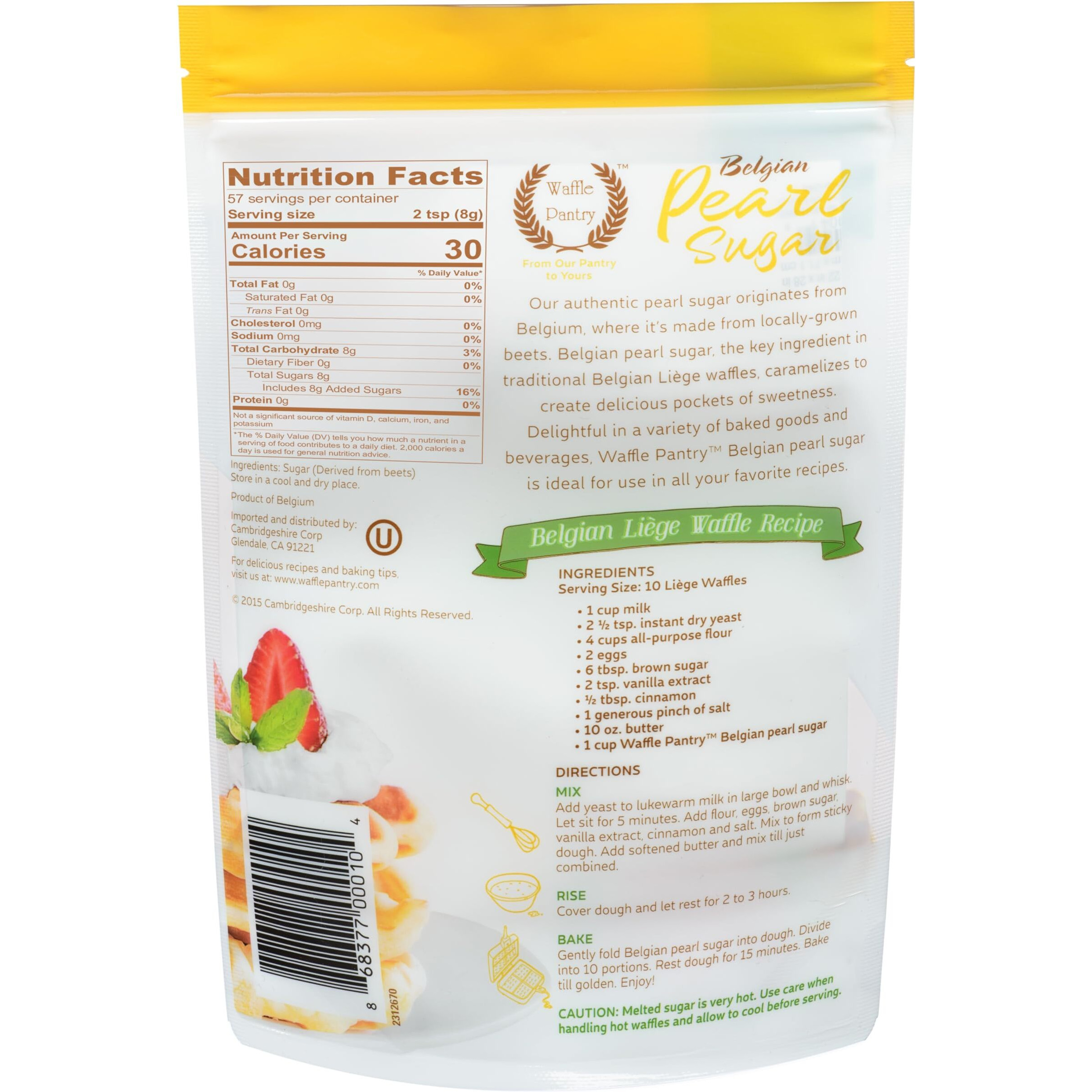 Waffle Pantry Belgian Pearl Sugar, 16 Oz (Pack Of 2)
