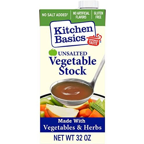 Kitchen Basics Unsalted Vegetable Stock, 32 Ounce (Pack Of 12) - Packaging May Vary
