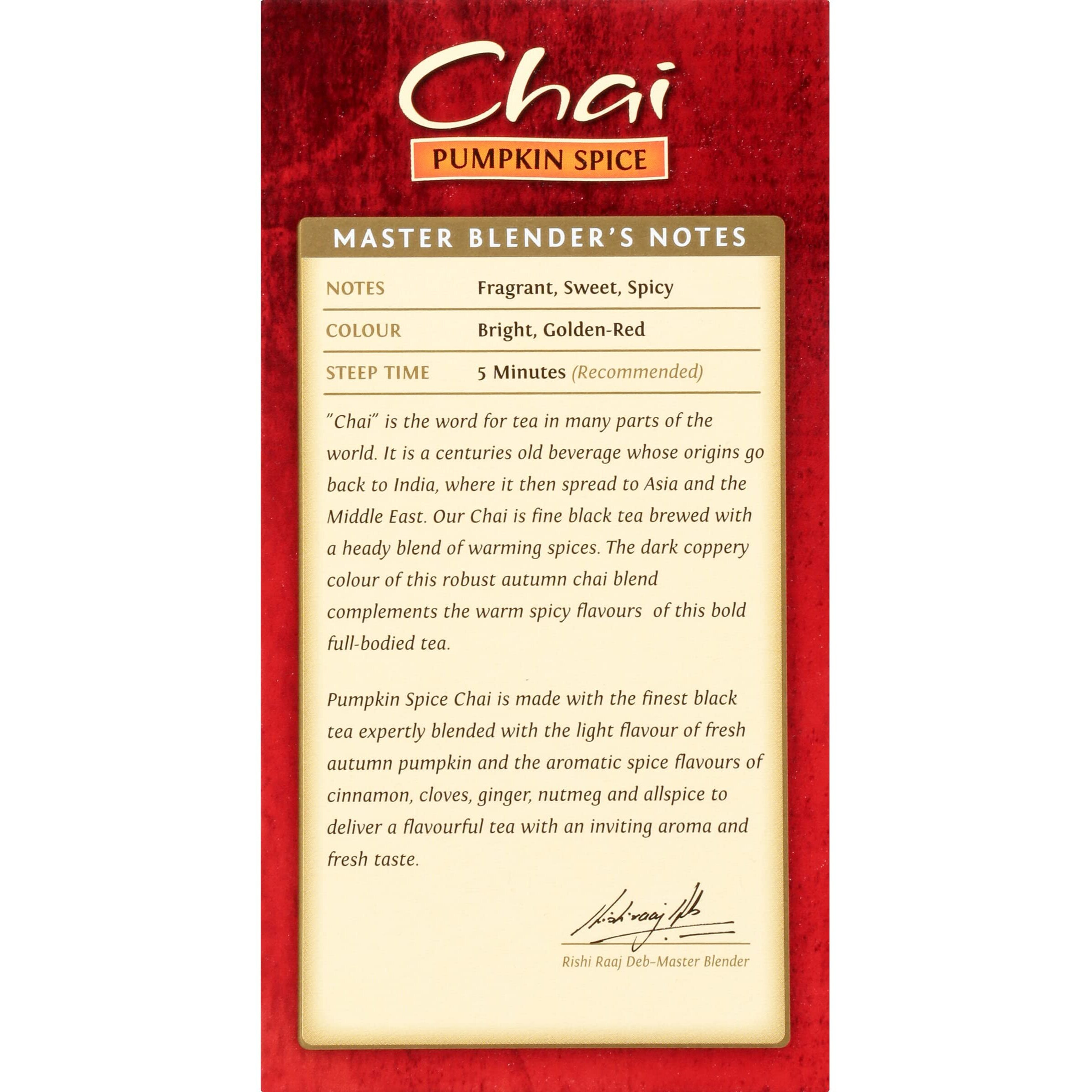 Twinings Pumpkin Spice Chai Tea, Caffeinated Black Tea Naturally Flavored With Aromatic Spices And Ginger, Tea Bags Individually Wrapped, 20 Count Ea (Pack Of 2)