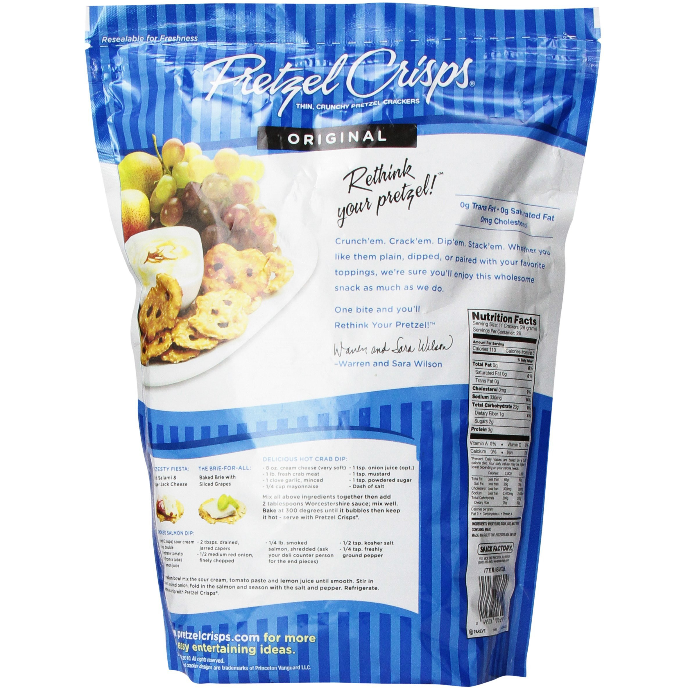 Snack Factory Original Pretzel Crisp, 30 Oz