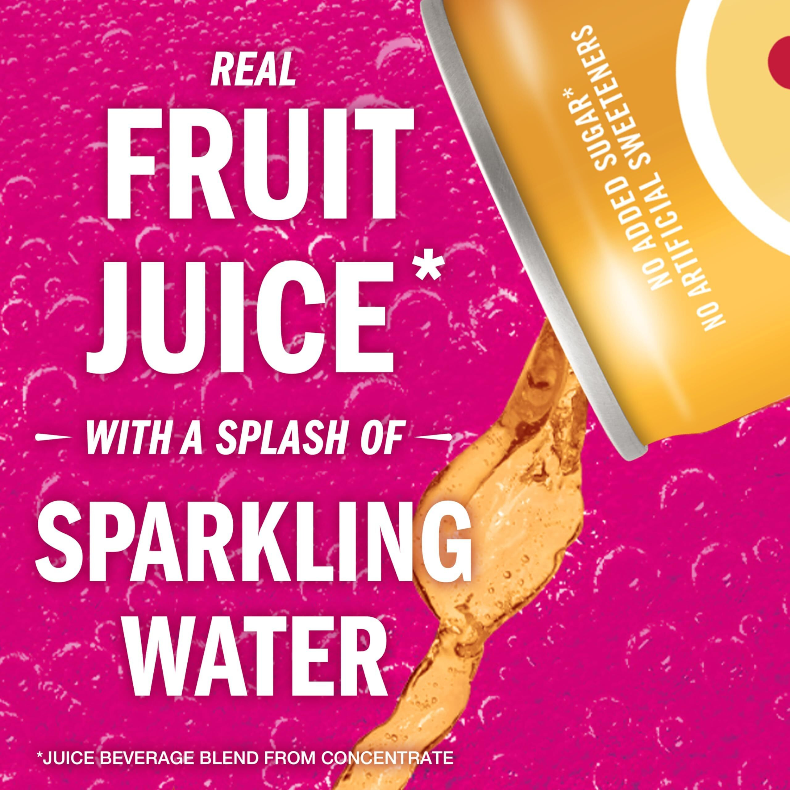 Izze Sparkling Juice, Peach, No Added Sugars, No Preservatives, Non-Gmo, 8.4 Fl Oz Can (Pack Of 24)