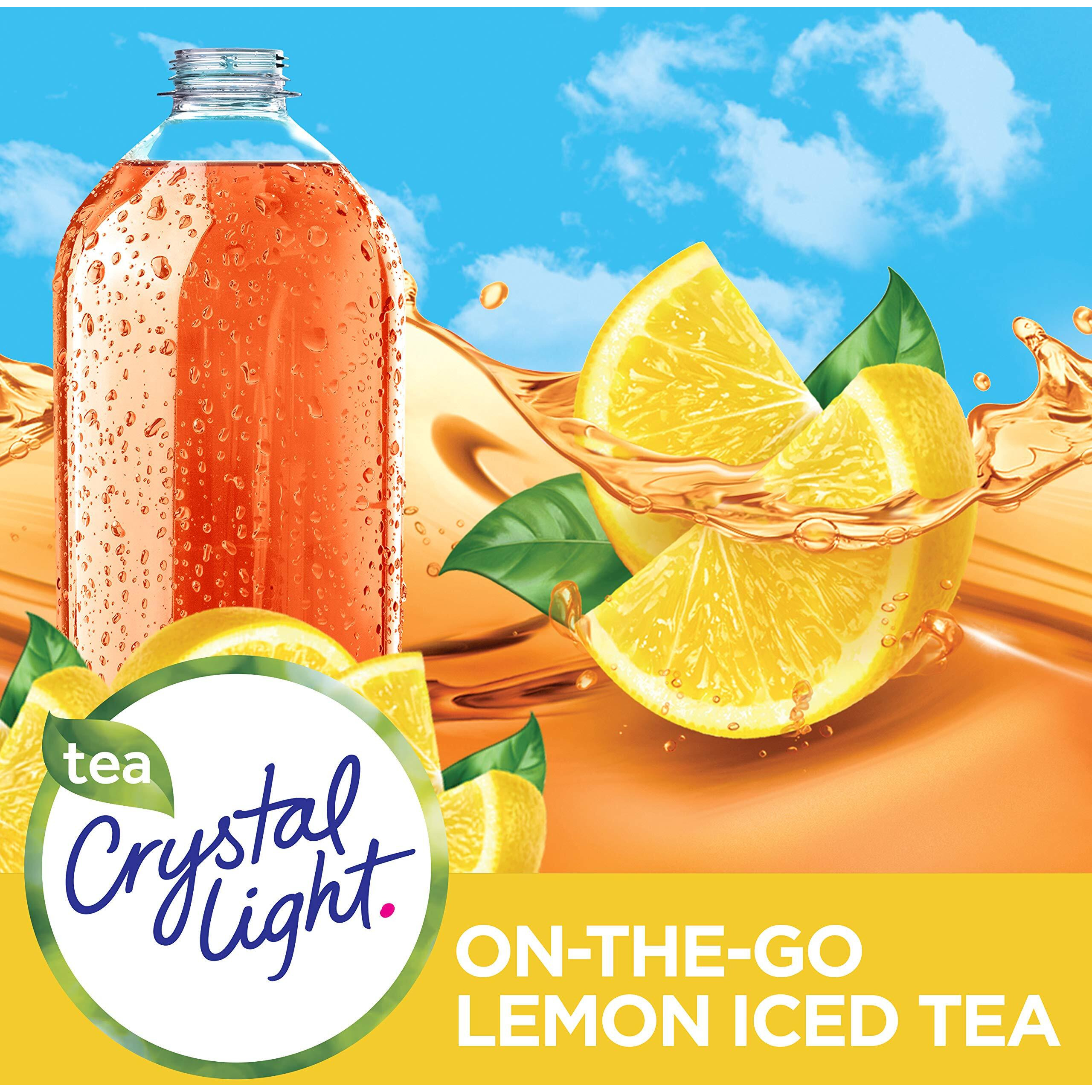 Crystal Light Lemon Iced Tea Naturally Flavored Powdered Drink Mix (60 Ct Multipack, 6 Boxes Of 10 Ct On-The-Go-Packets)