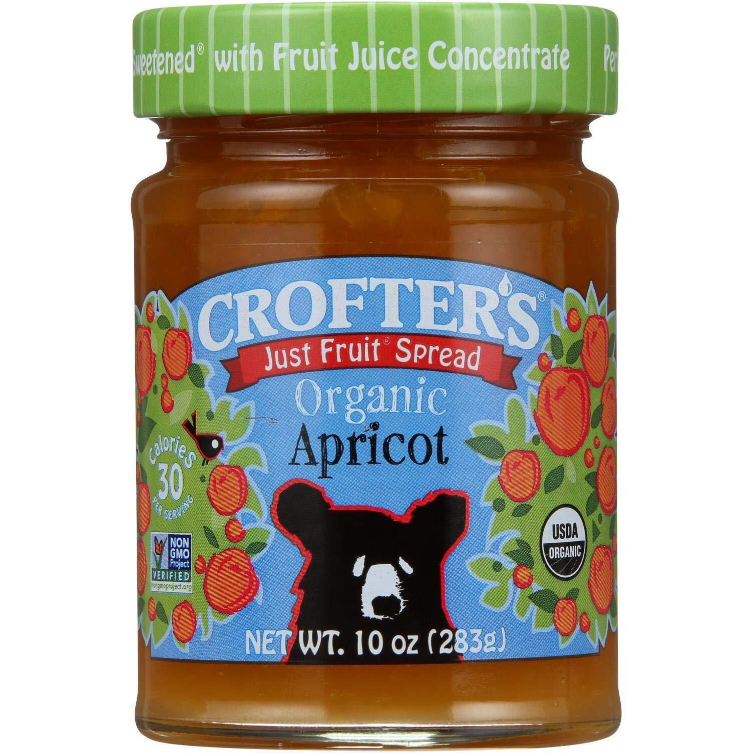 Crofters Organic Apricot Just Fruit Spread, 10 Oz