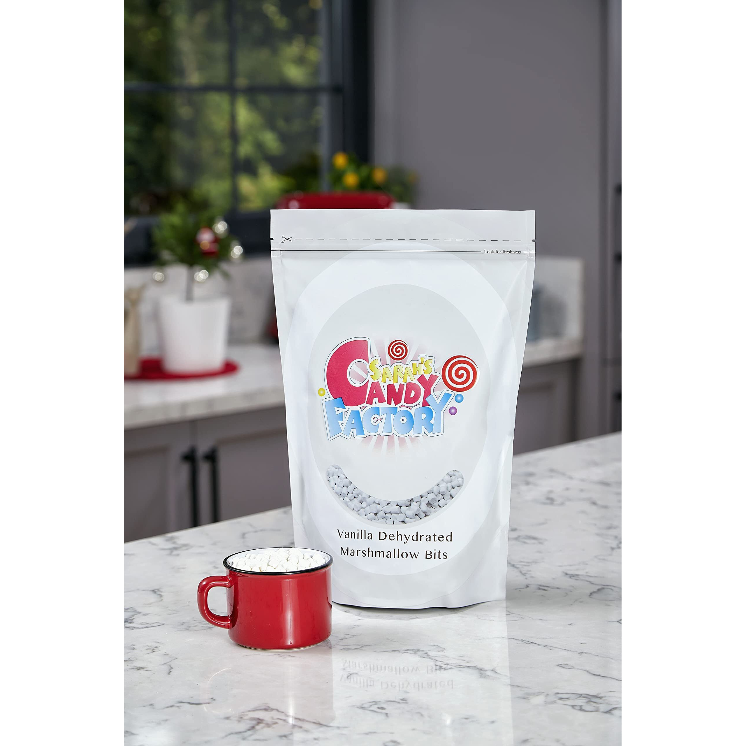 Sarah's Candy Factory Vanilla Mini Dehydrated Marshmallow Bits In Resealable Bag, 1Lb