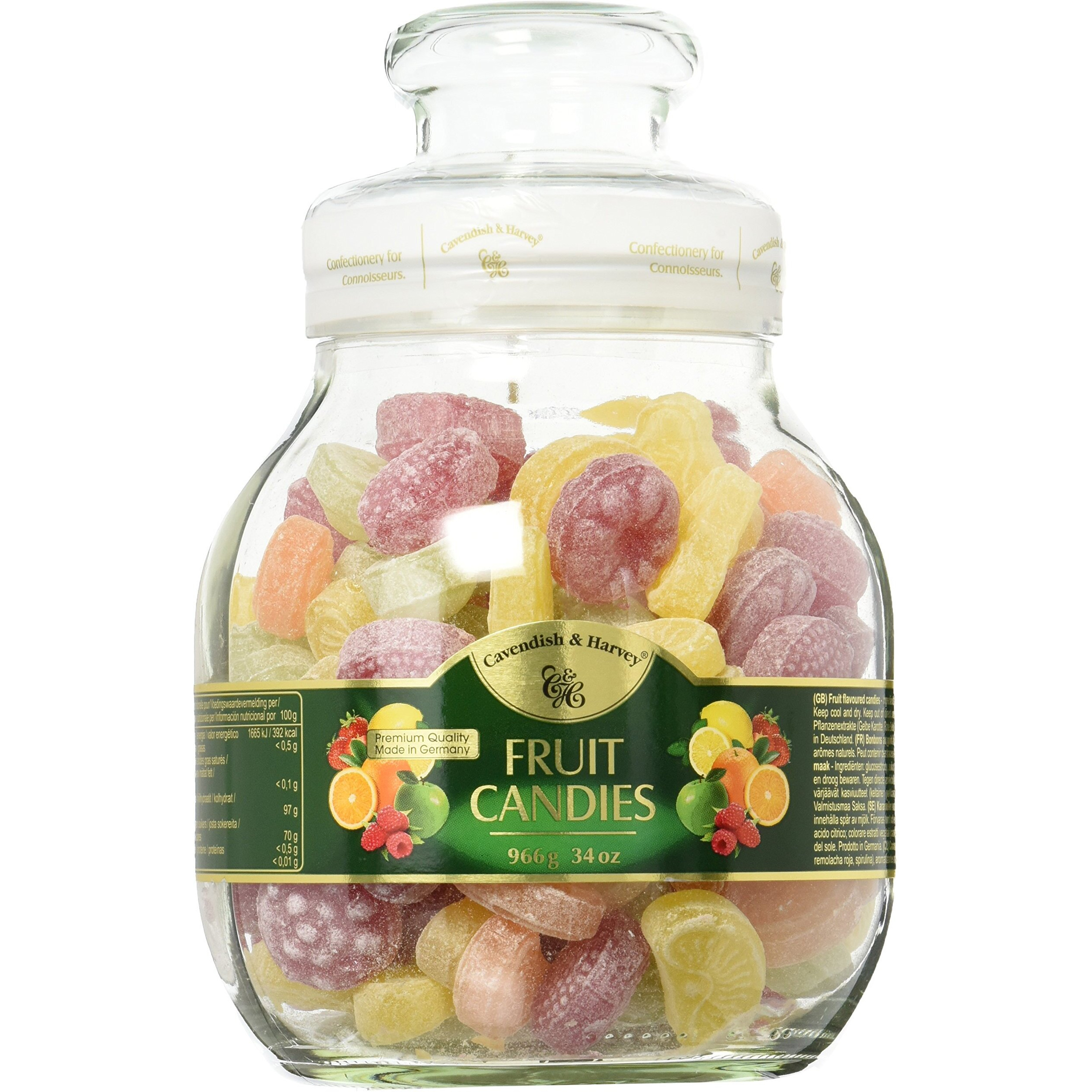 Cavendish & Harvey | Fruit Hard Candy Drops | 34 Ounce Jar