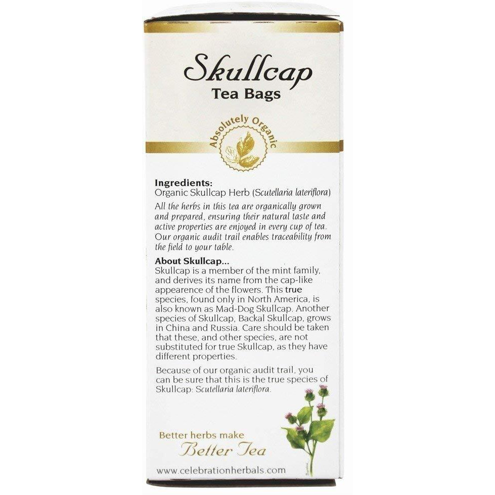 Celebration Herbals - Organic Skullcap Herb Herbal Tea - 24 Tea Bags