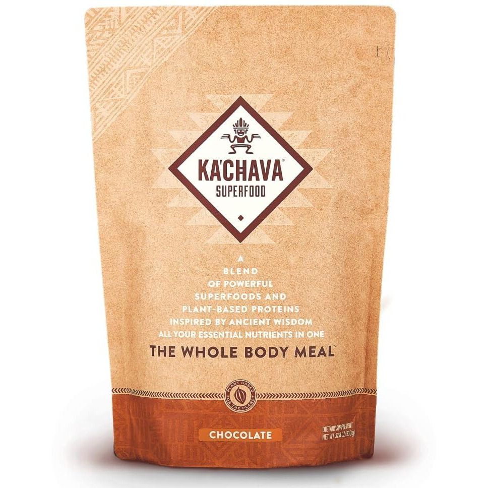 Kachava All-In-One Nutrition Shake Blend, 85+ Superfoods & Nutrients, Meal Replacement, Greens Plant-Based Superfood Powder Protein Drink, Digestive Enzymes & Probiotics, Vegan Dairy Gluten Free, 2Lb