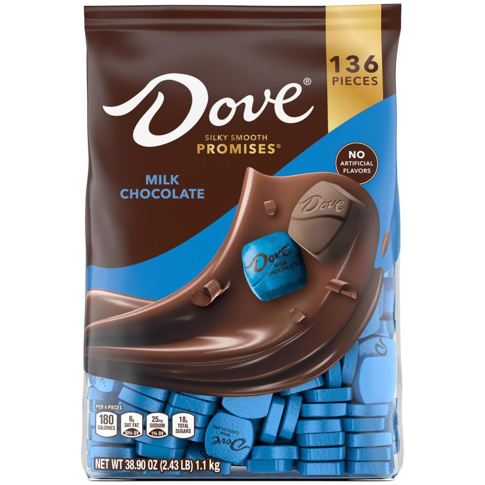 Dove Promises Milk Chocolate Candy, 136 Ct Bulk Bag