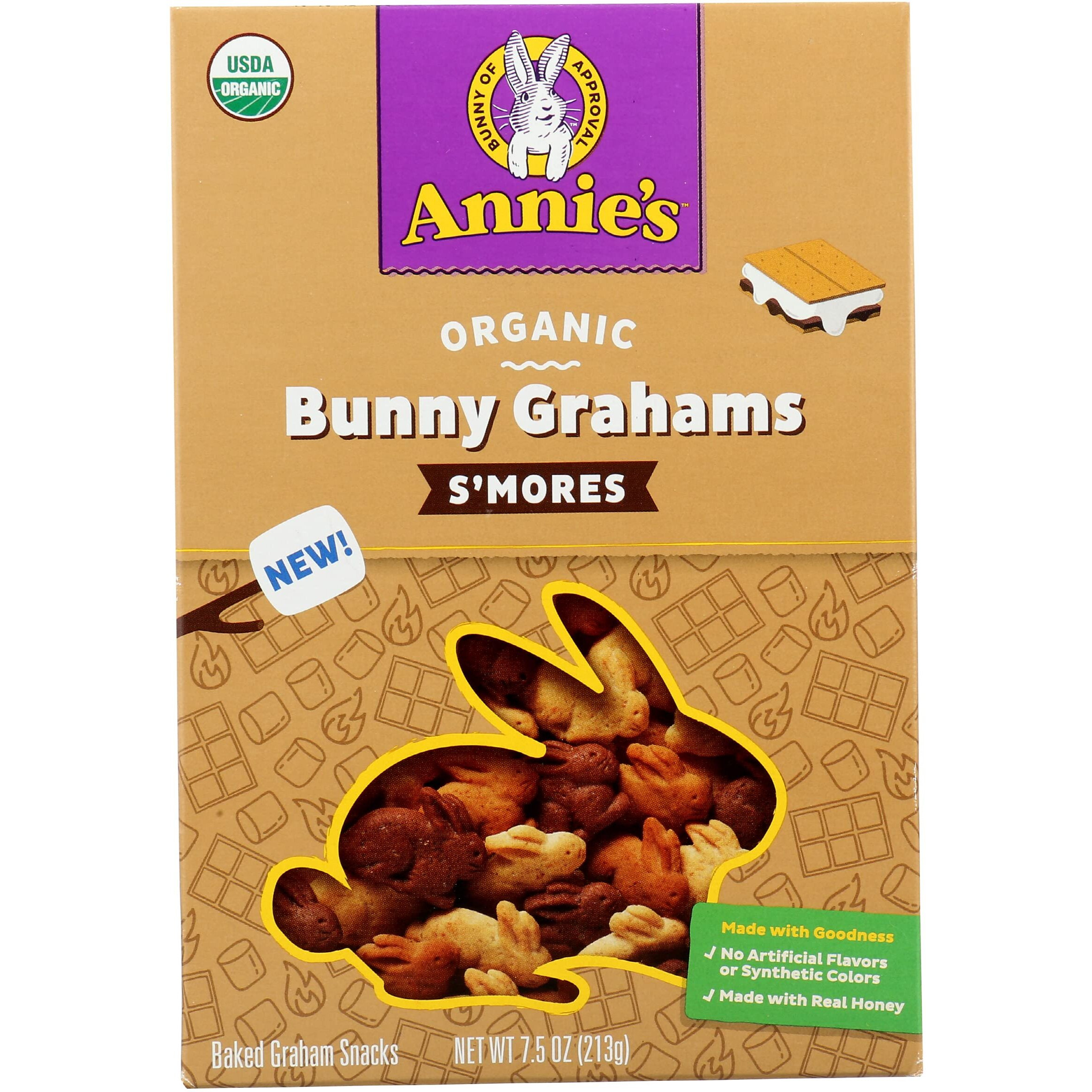 Annie's Organic Bunny Graham Snacks, S'Mores, 7.5 Oz. Box
