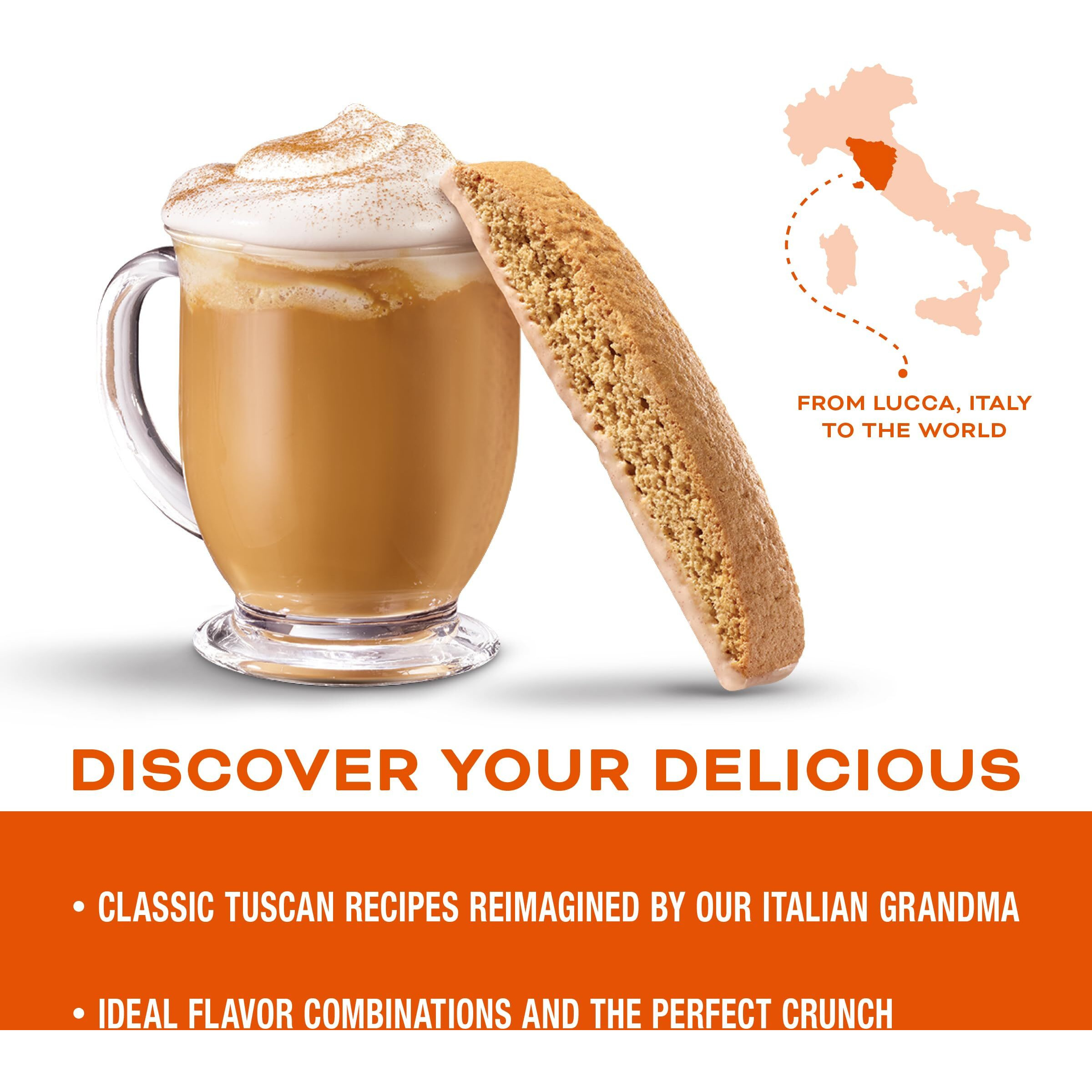 Nonni's Pumpkin Spice Biscotti Holiday Cookies - 2 Boxes Pumpkin Cookies - Pumpkin Biscotti W/Cinnamon Icing - Biscotti Individually Wrapped Pumpkin Spice Cookies - Kosher Coffee Cookies 6.88 Oz