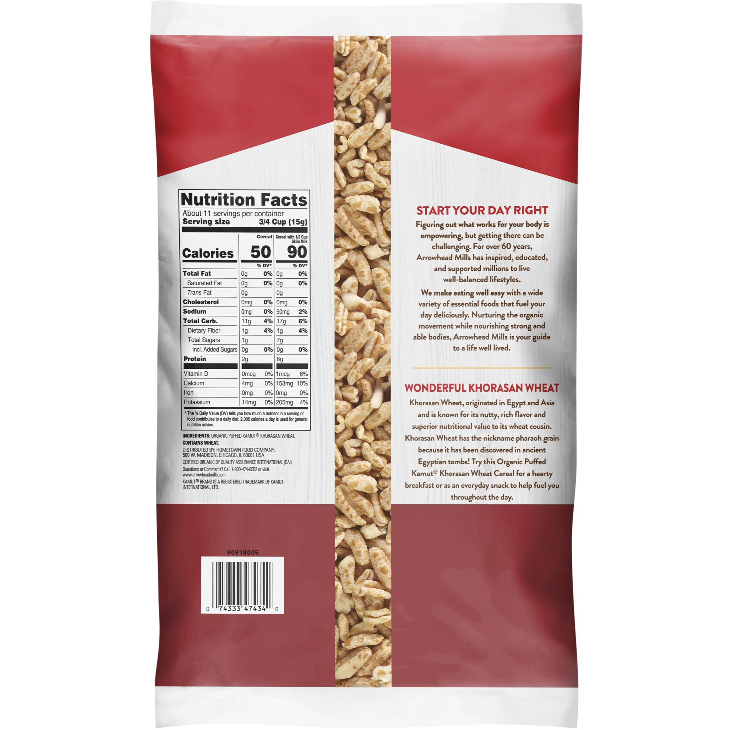 Arrowhead Mills Organic Puffed Kamut Cereal, 6 Oz