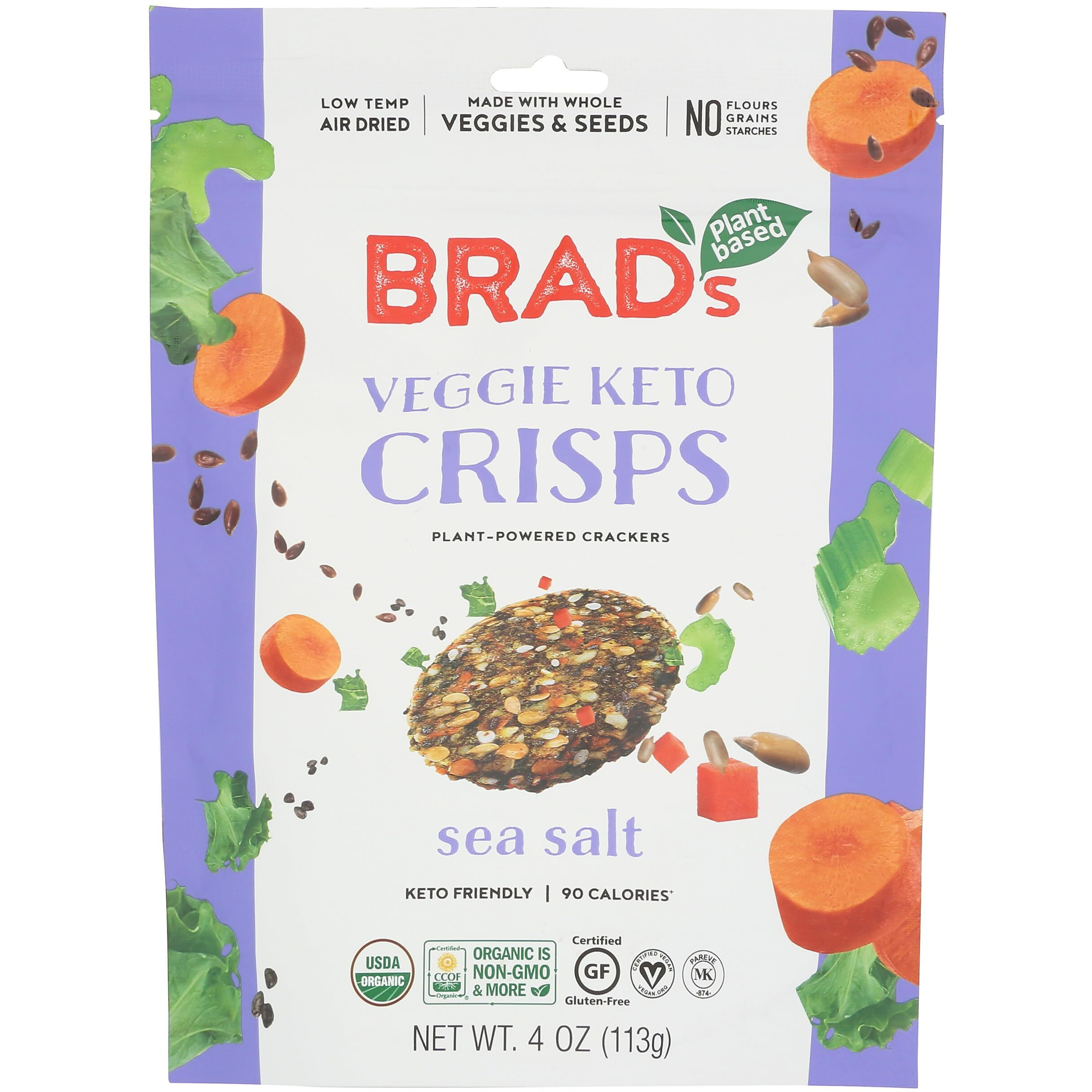 Brad's Raw Organic Sea Salt Veggie Keto Crisp, 4 Oz