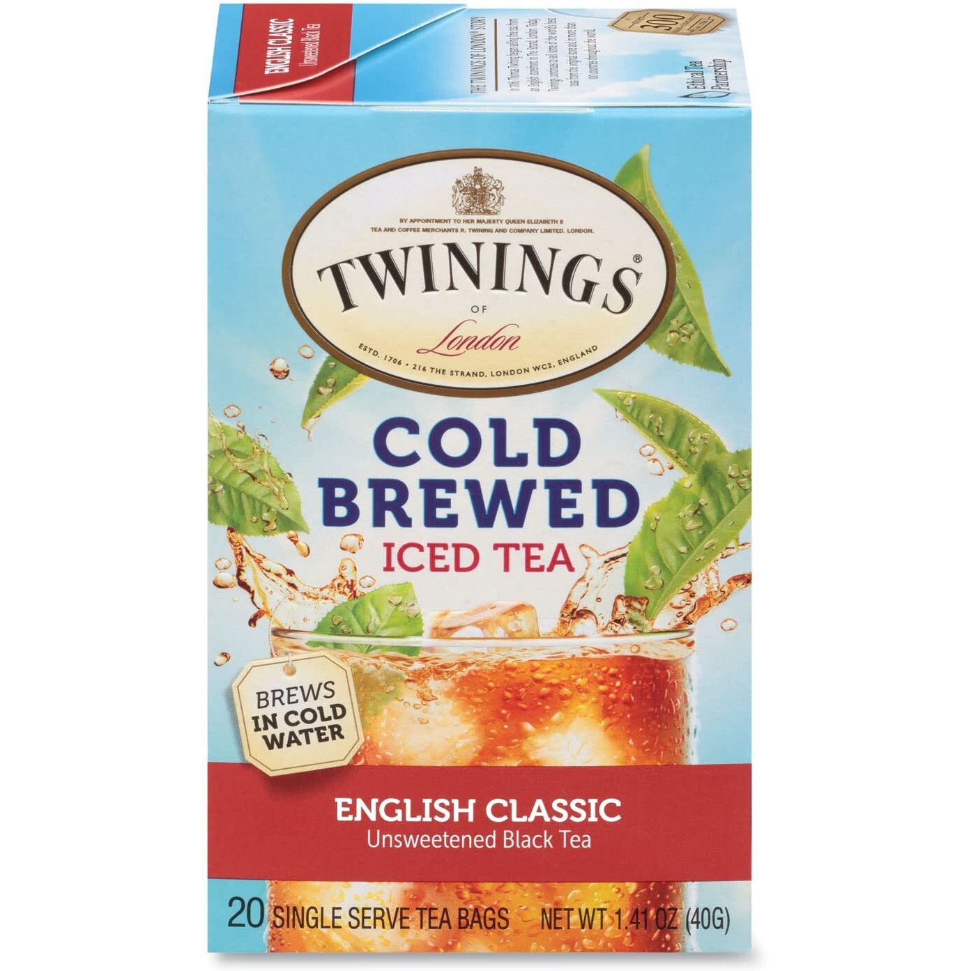 Twinings English Classic Cold Brewed Tea Bags, 20 Ct