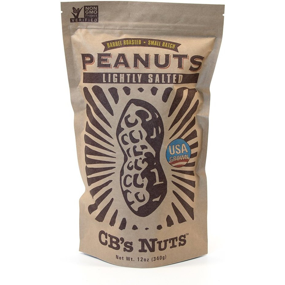 Cb's Nuts Usa Grown Non-Gmo Lightly Salted Peanuts, 12Oz