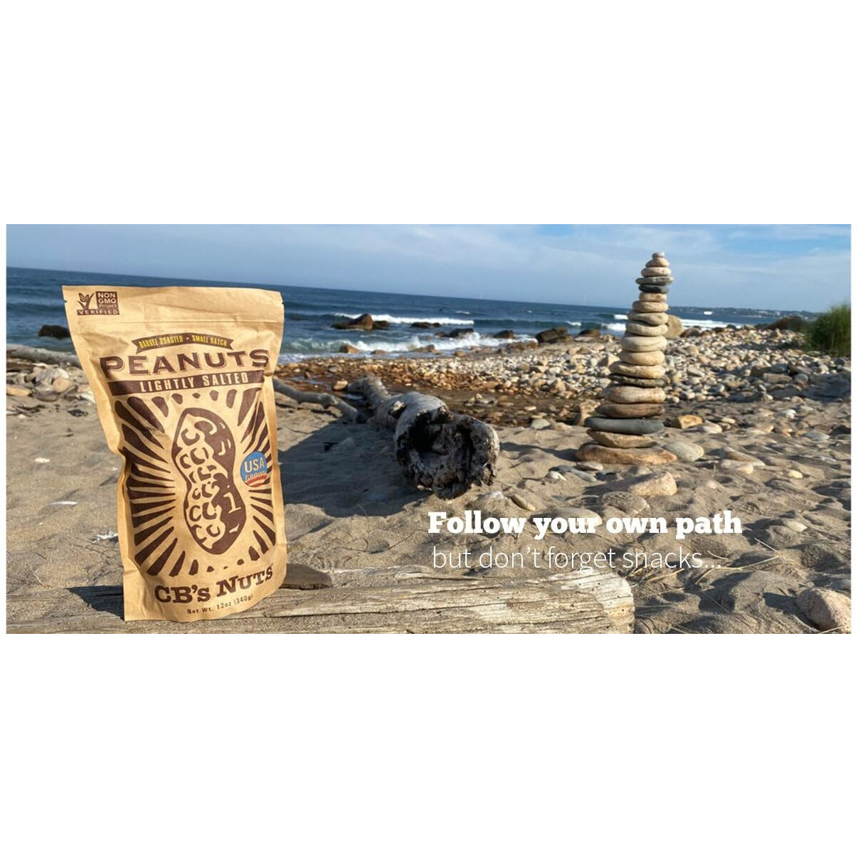 Cb's Nuts Usa Grown Non-Gmo Lightly Salted Peanuts, 12Oz