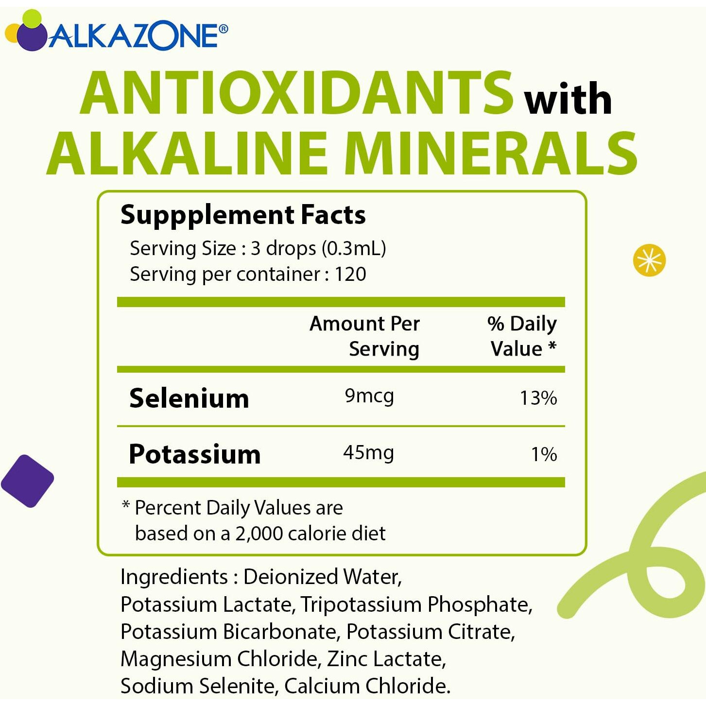 Alkazone Balance Your Ph, Antioxidants Alkaline Mineral Drops, Single 1.25 Oz Pack, Portable, Yields 10 Gallons Of Alkaline, Antioxidant Water, Unflavored, Ph Balance, Hydration