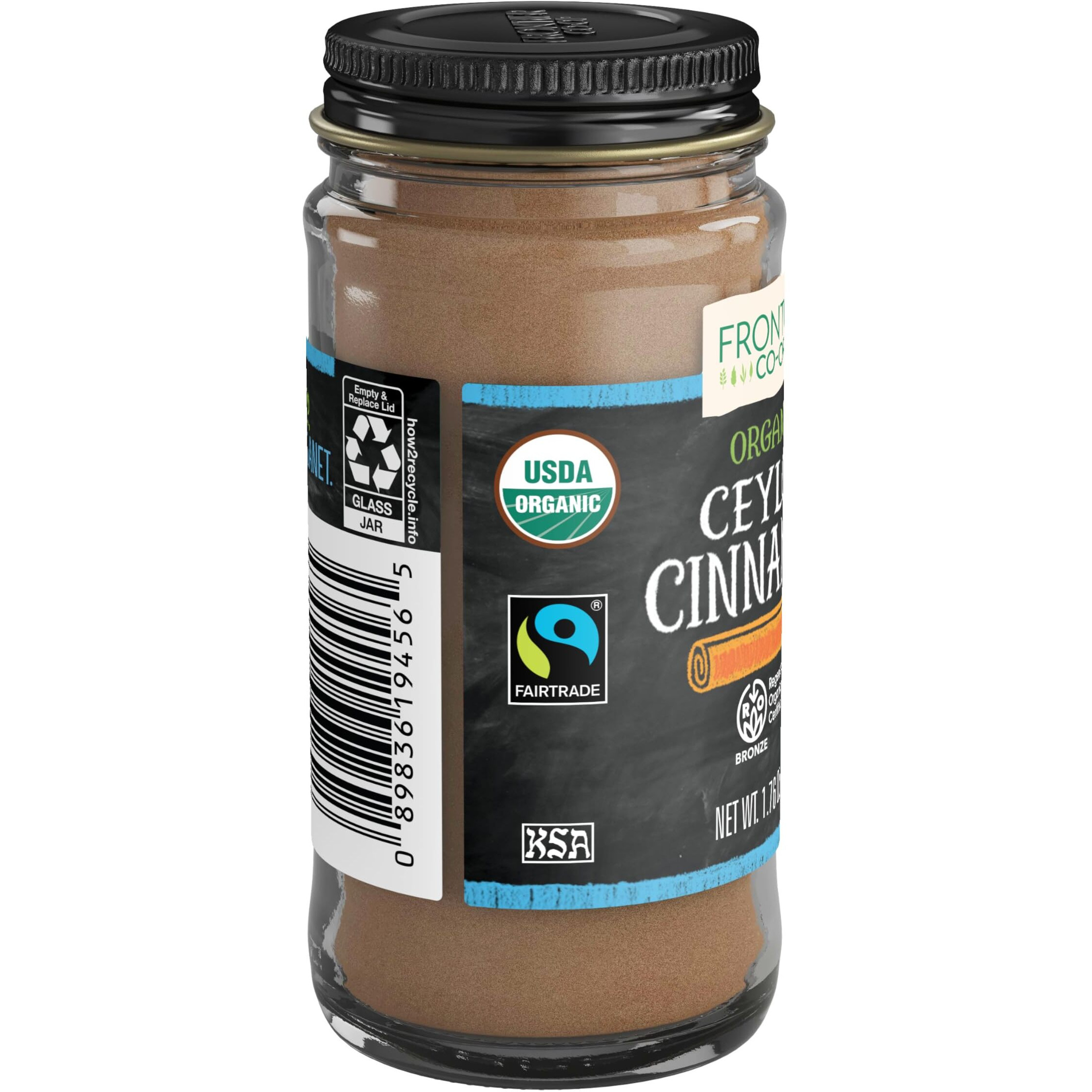 Frontier Natural Products Cinnamon, Og, Grnd Ceyln, Ft, 1.76-Ounce