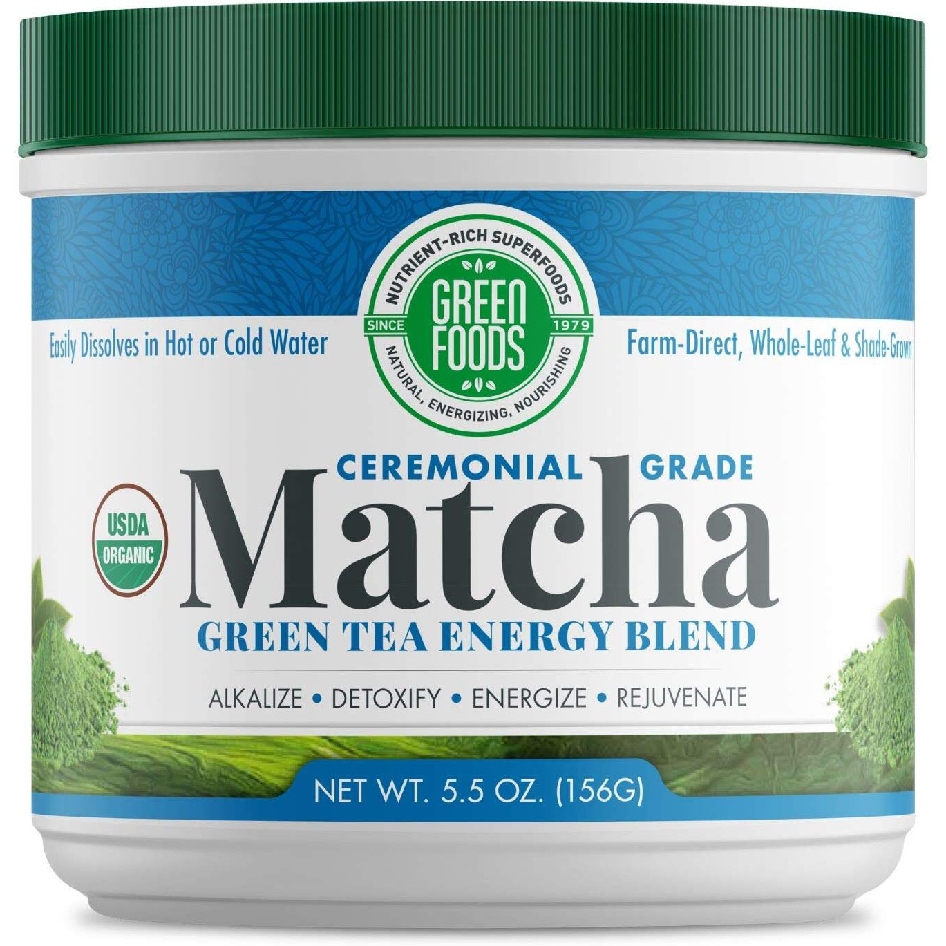 Green Foods Organic Ceremonial Grade Matcha Green Tea From Japan 5.5Oz