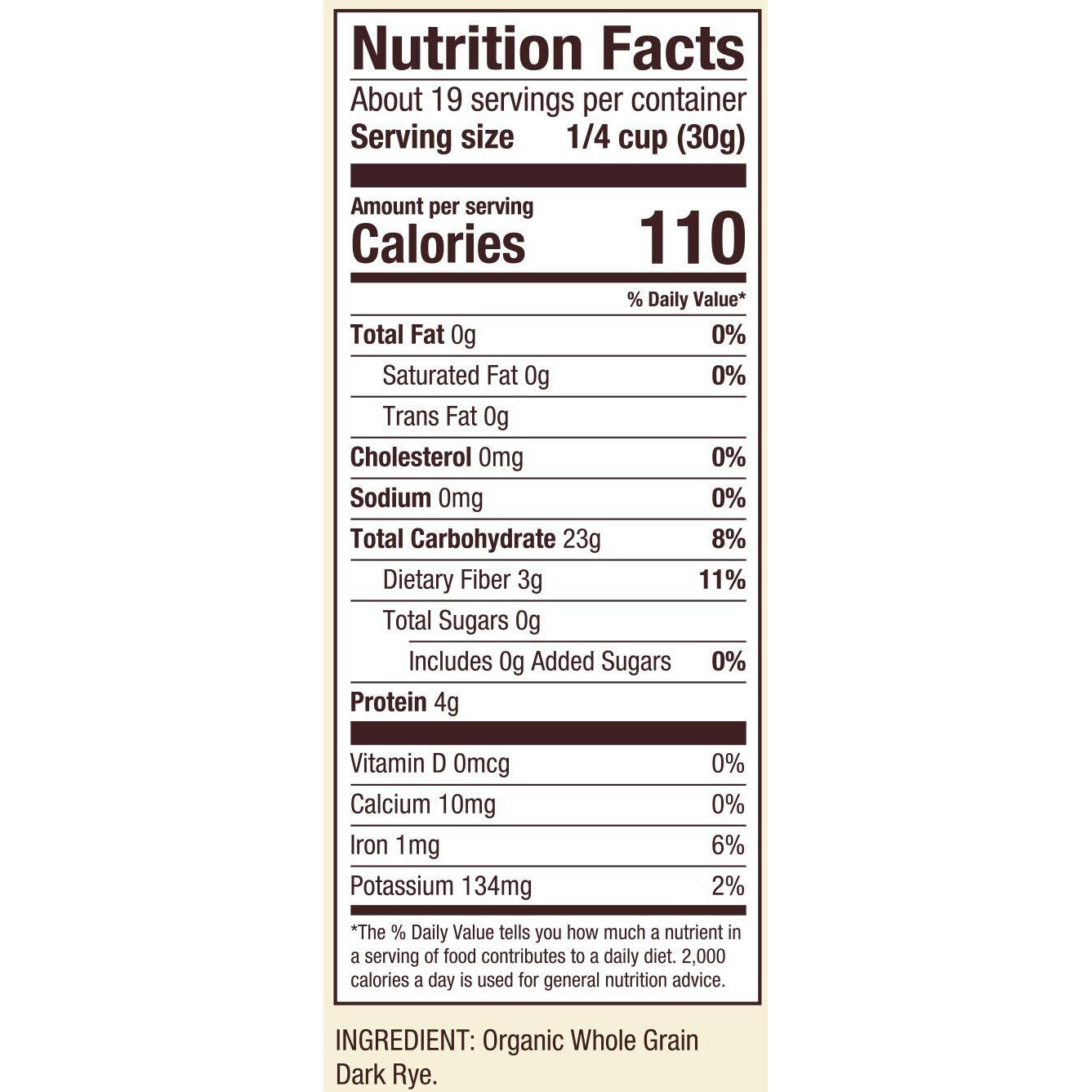Bob's Red Mill Organic Dark Rye Flour, 20Oz (Pack Of 1) - Non Gmo, Whole Grain, Vegan, Kosher