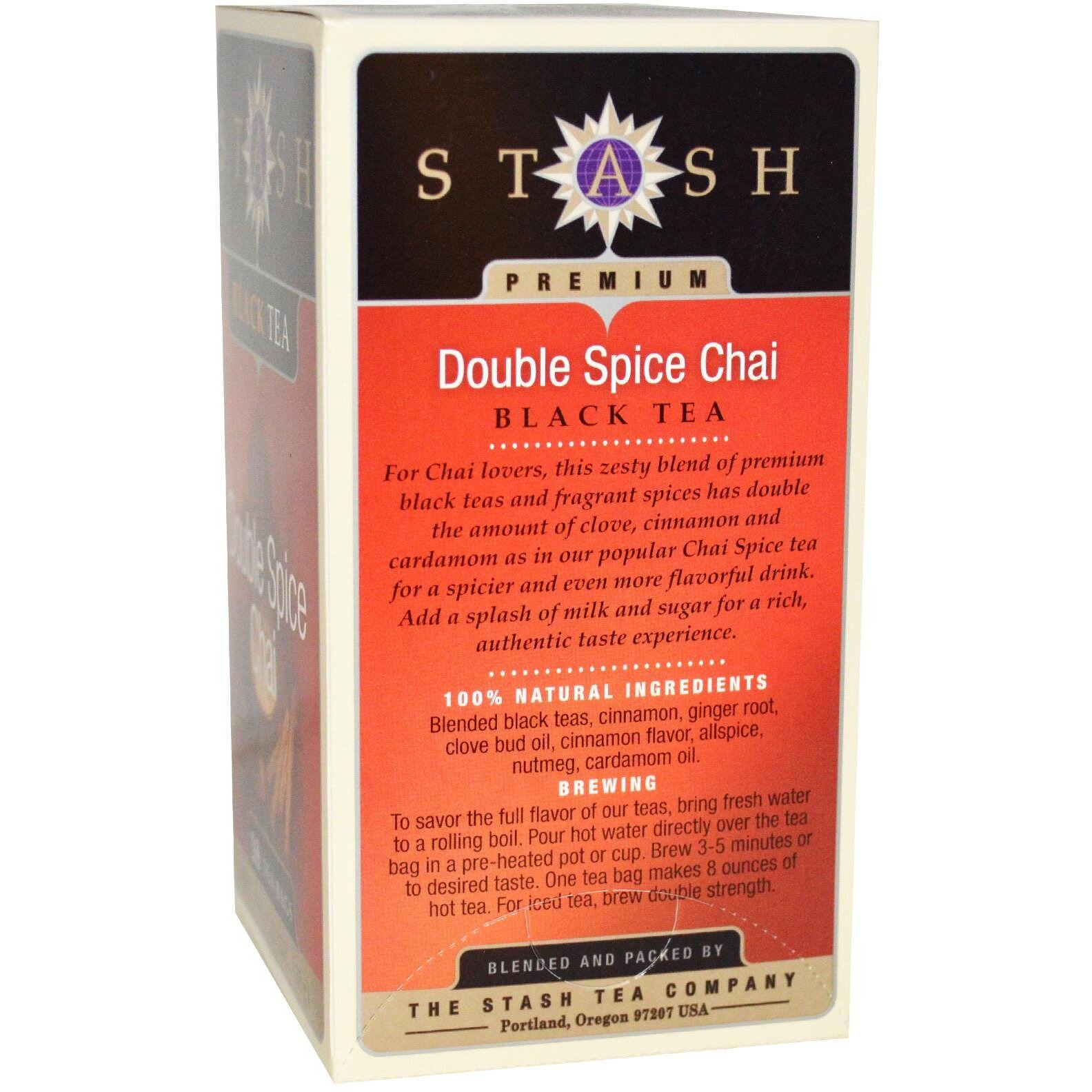 Stash Double Spice Chai Black Tea, 18 Ct