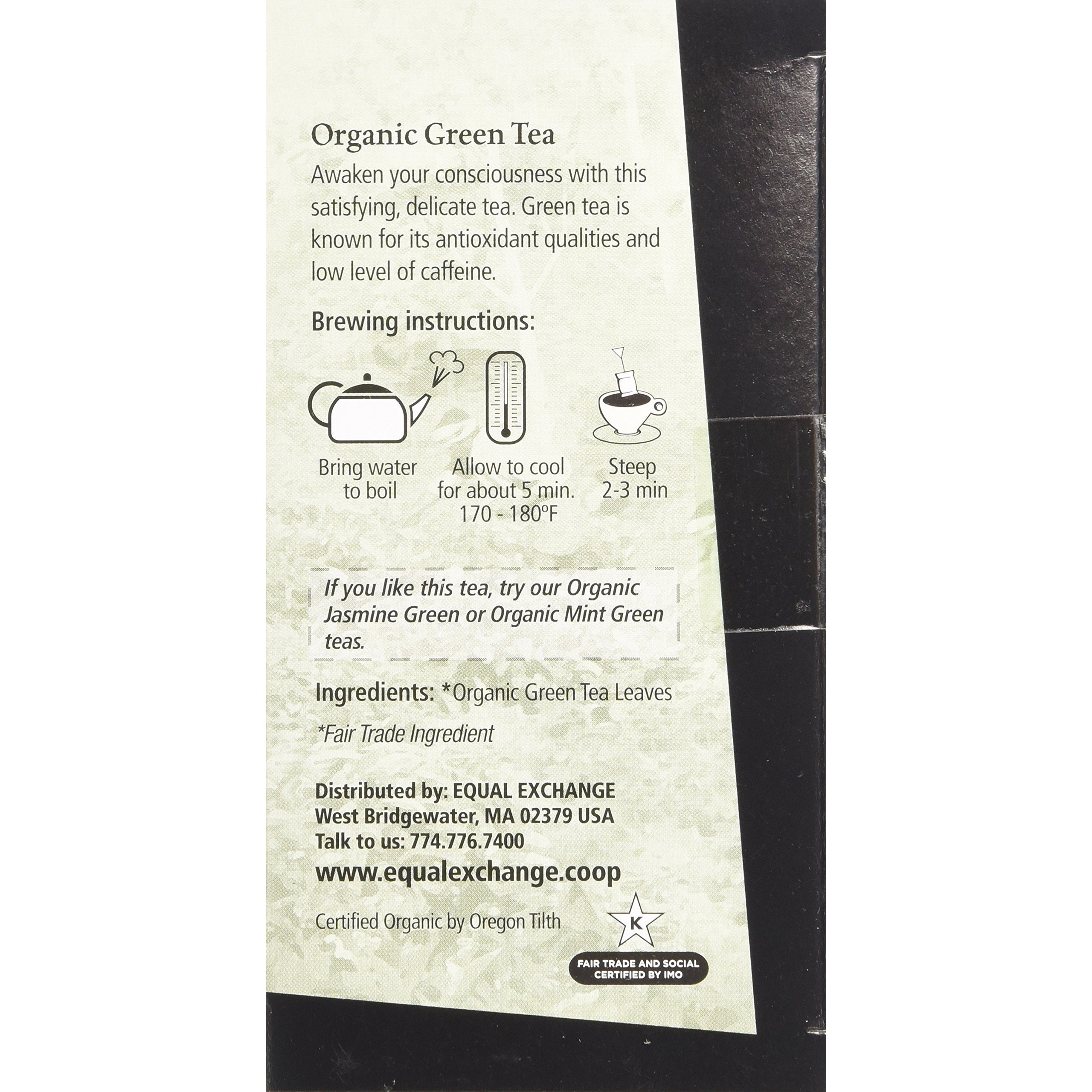 Equal Exchange Organic Green Tea, 20-Count (Pack Of 3)