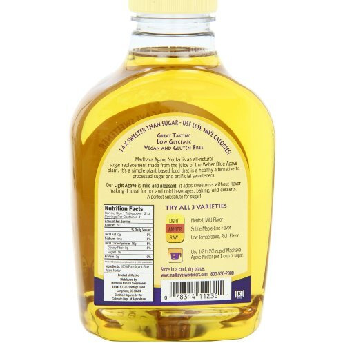 Madhava Agave Nectar, Organic Light, 23.5 Oz