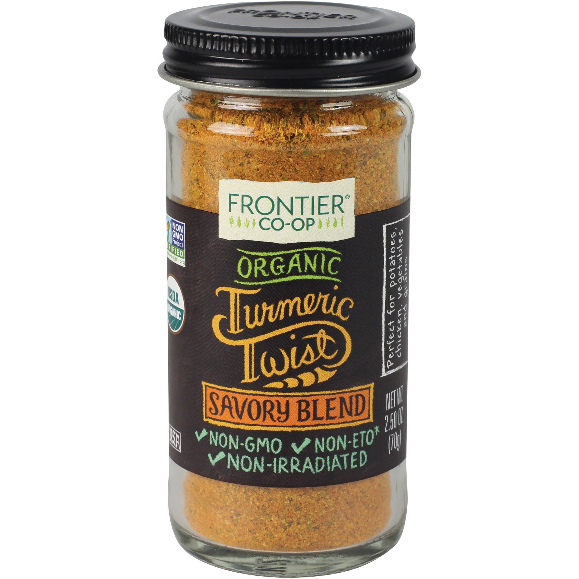 Frontier Organic Turmeric Twist | Savory Blend | Certified Organic | 2.5 Oz.
