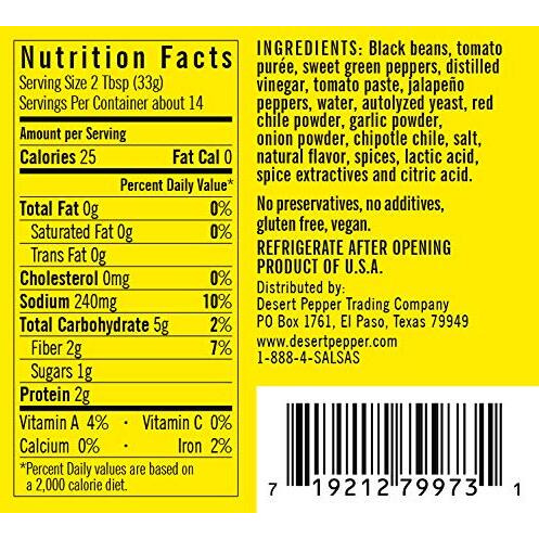 Desert Pepper Spicy Black Bean Dip (16 Ounces, 1)