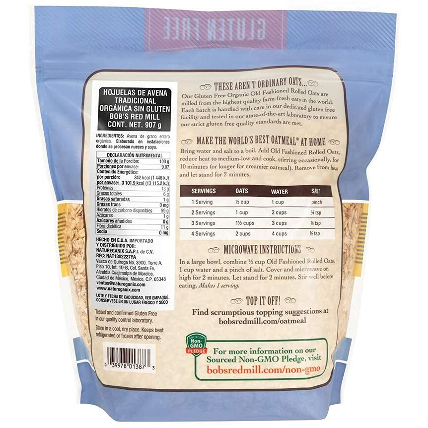 Bobs Red Mill Organic Old Fashioned Rolled Oats, 32 Oz