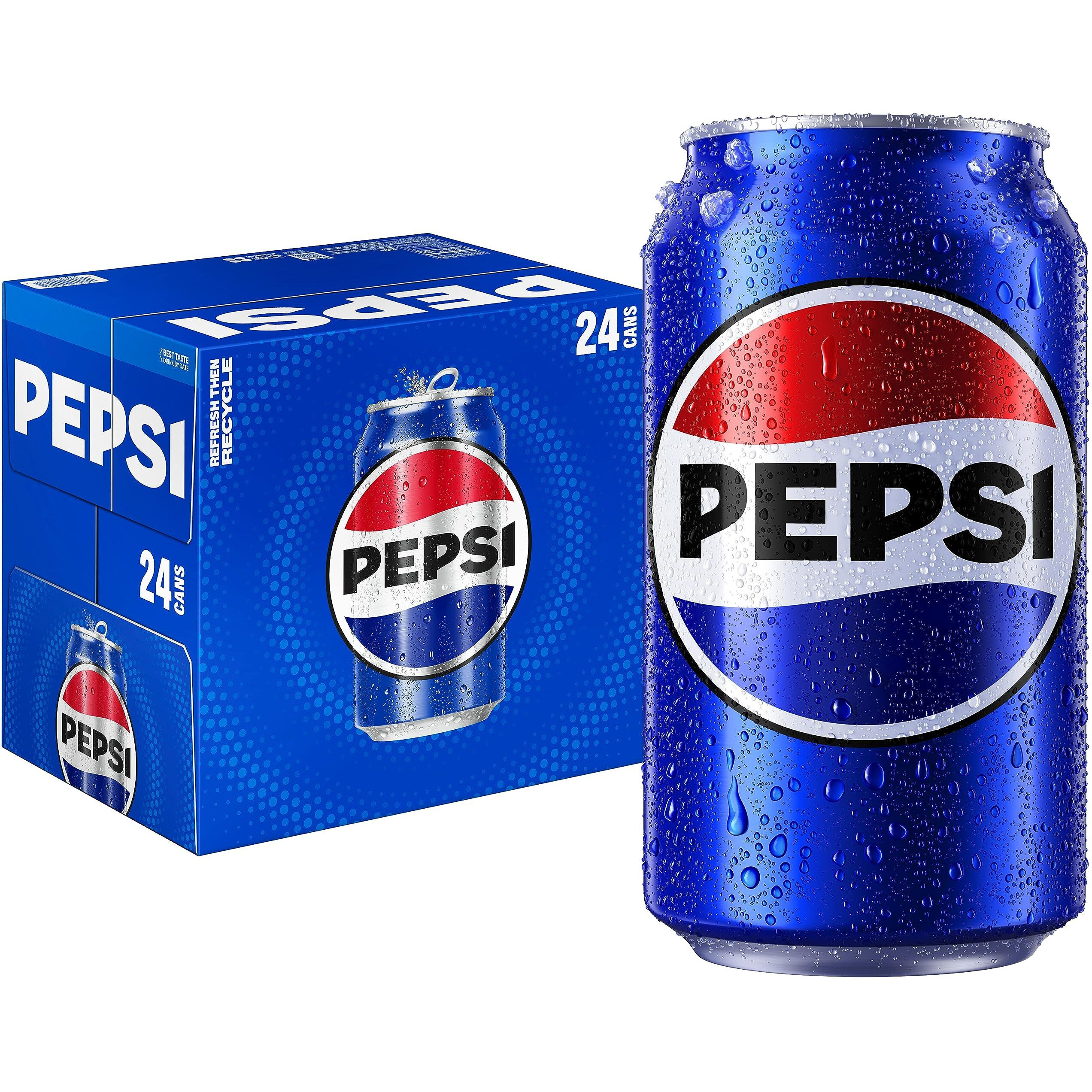 Pepsi Cola Soda, 12Oz Cans, 24 Pack