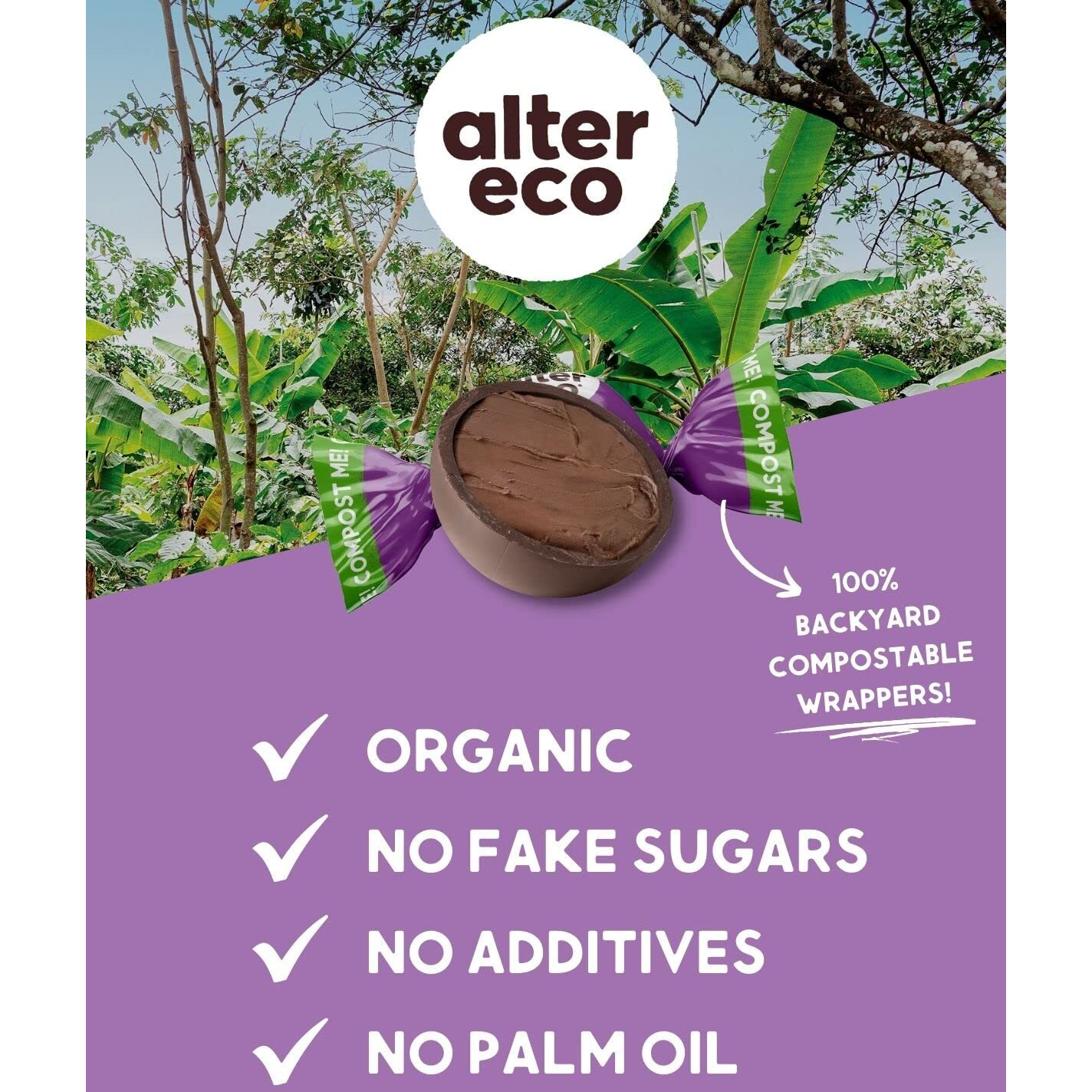 Alter Eco |Classic Dark Chocolate Truffles | Pure Dark Cocoa, Fair Trade, Organic, Non-Gmo, Gluten Free (10 Count (Pack Of 1))