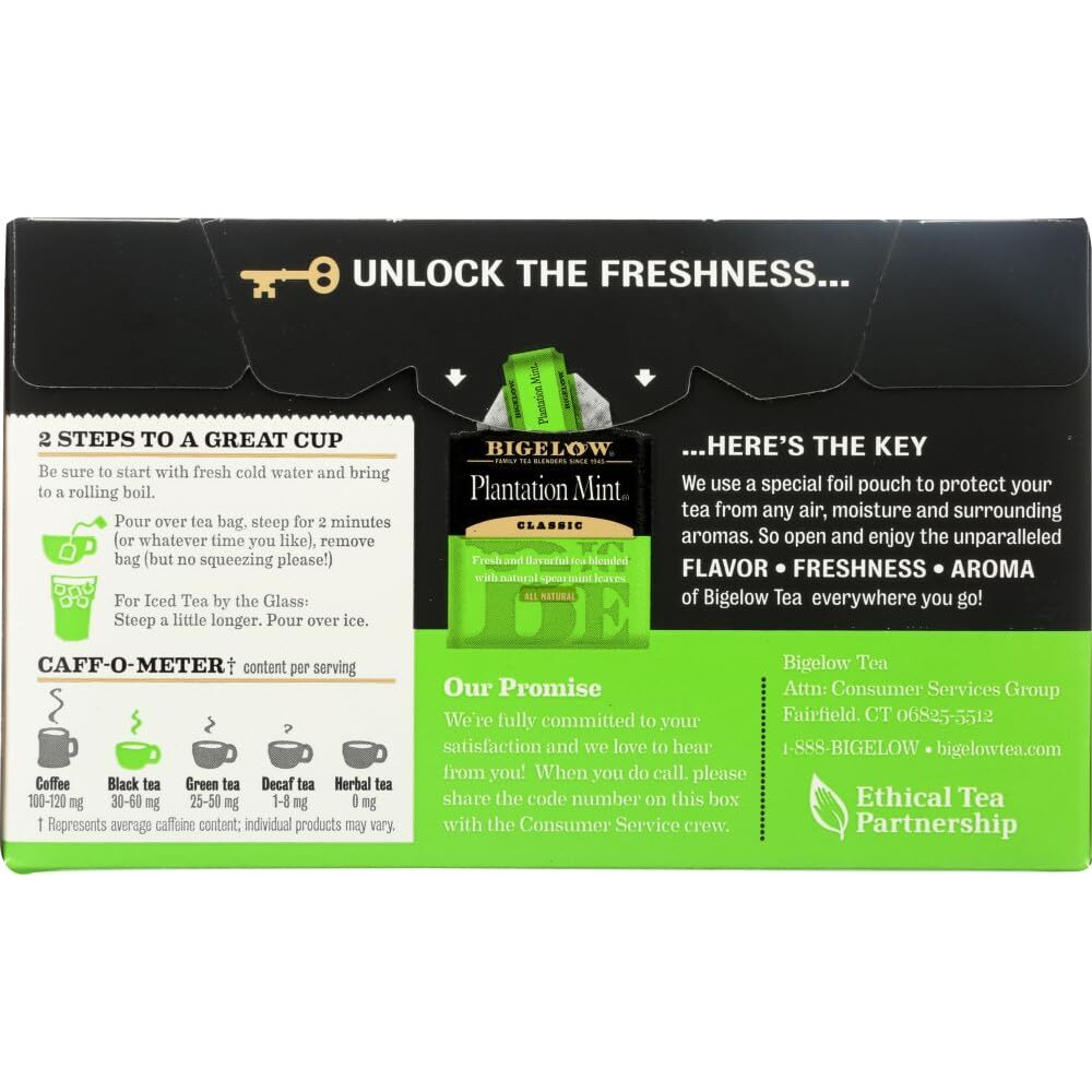 Bigelow Plantation Mint Tea Bags - 20 Count (Pack Of 3)