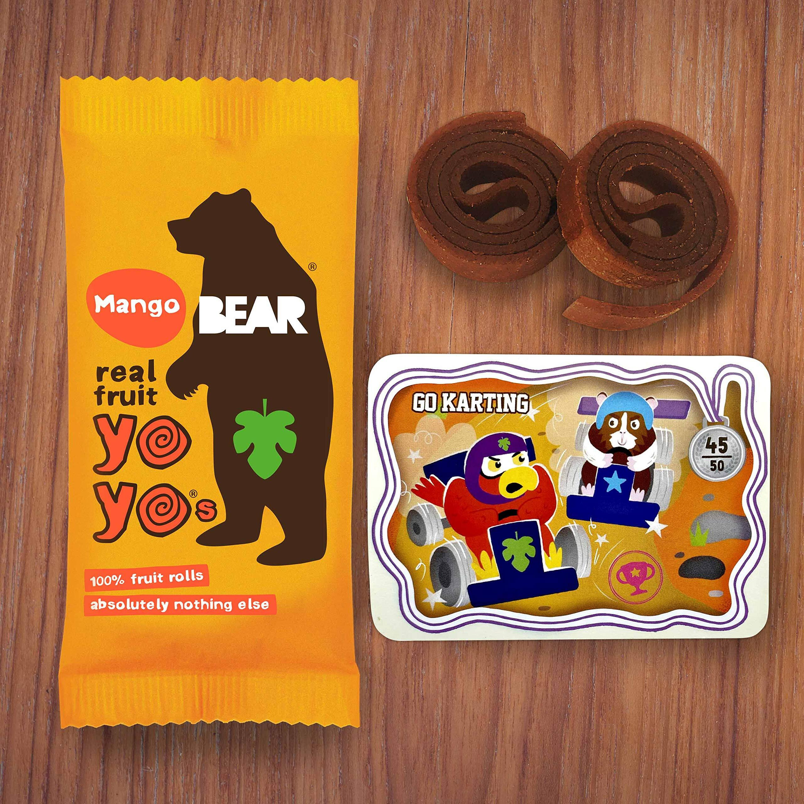 Bear Yoyo Bear, Real Fruit Yoyos, 0.7 Oz, No Added Sugar, All Natural, Non Gmo, Gluten Free, Vegan, Healthy On-The-Go Snack For Kids & Adults, Mango, 5 Count (Pack Of 5)