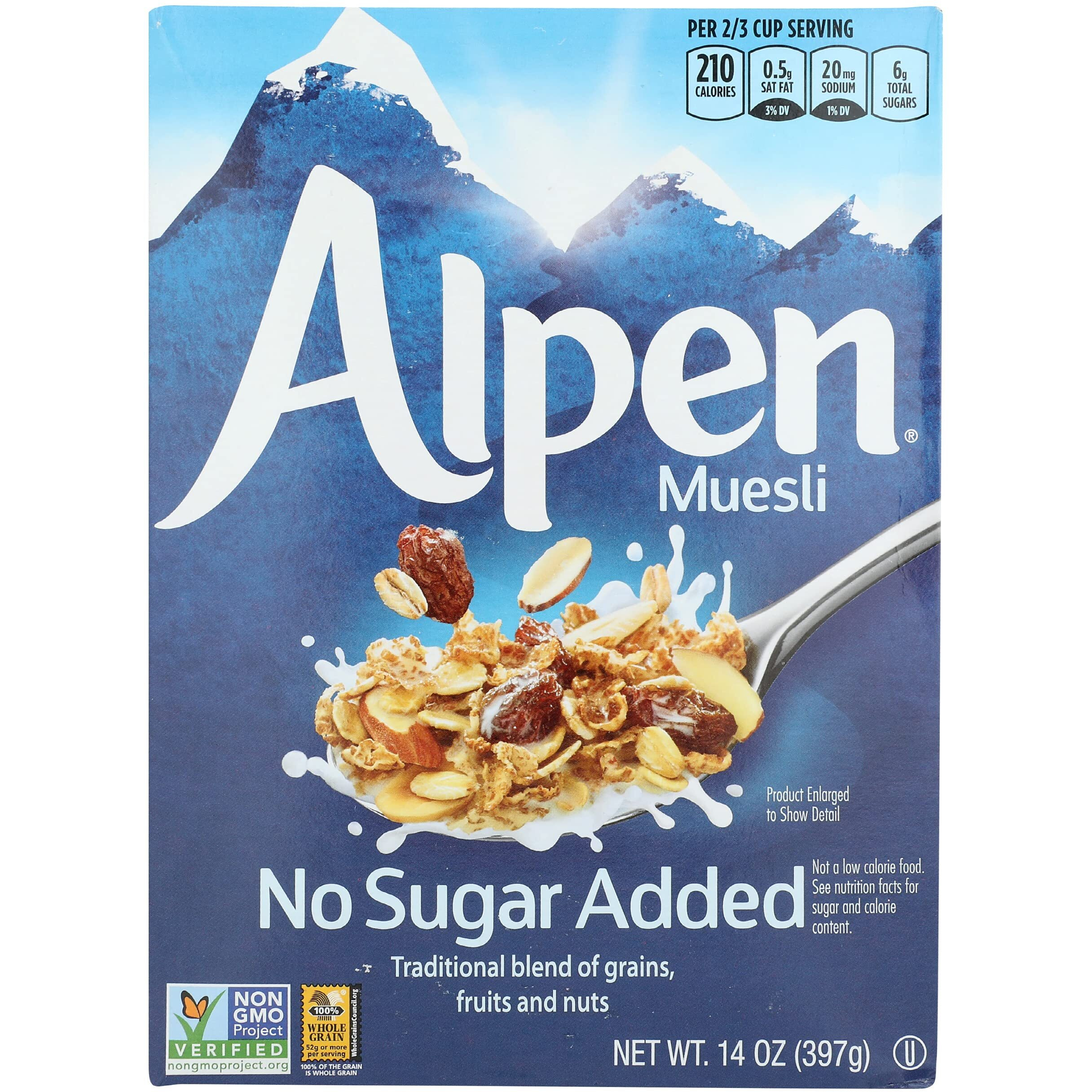 Alpen Cereal, No Sugar Added, 14 Ounce