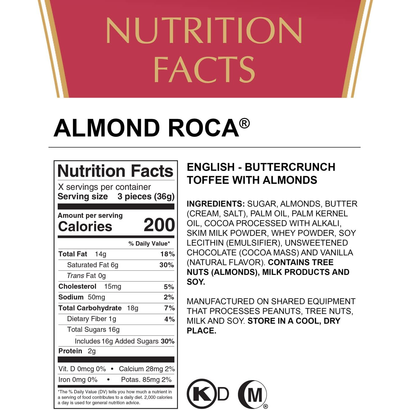 Roca Almond Cannister, 284 G
