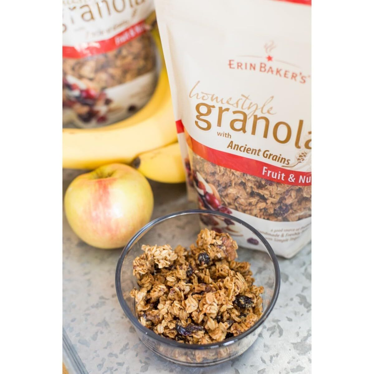 Erin Baker's Homestyle Granola - Fruit & Nut, Ancient Grains, Vegan, Non-Gmo Cereal - 12 Ounce, 6-Pack - 00501