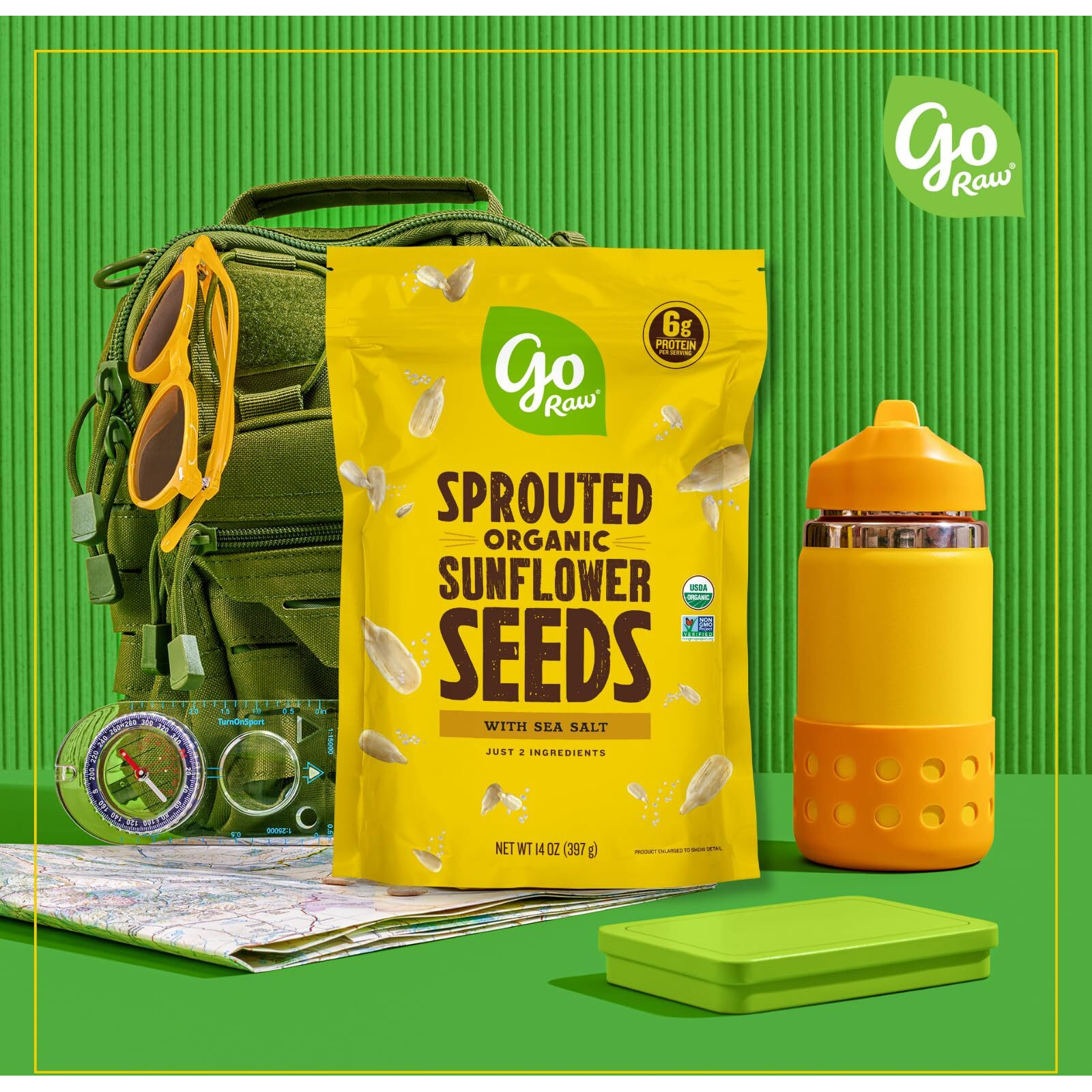 Go Raw Organic Sprouted Sunflower Seeds, 14 Oz, Sea Salted, Keto, Kosher, Superfood