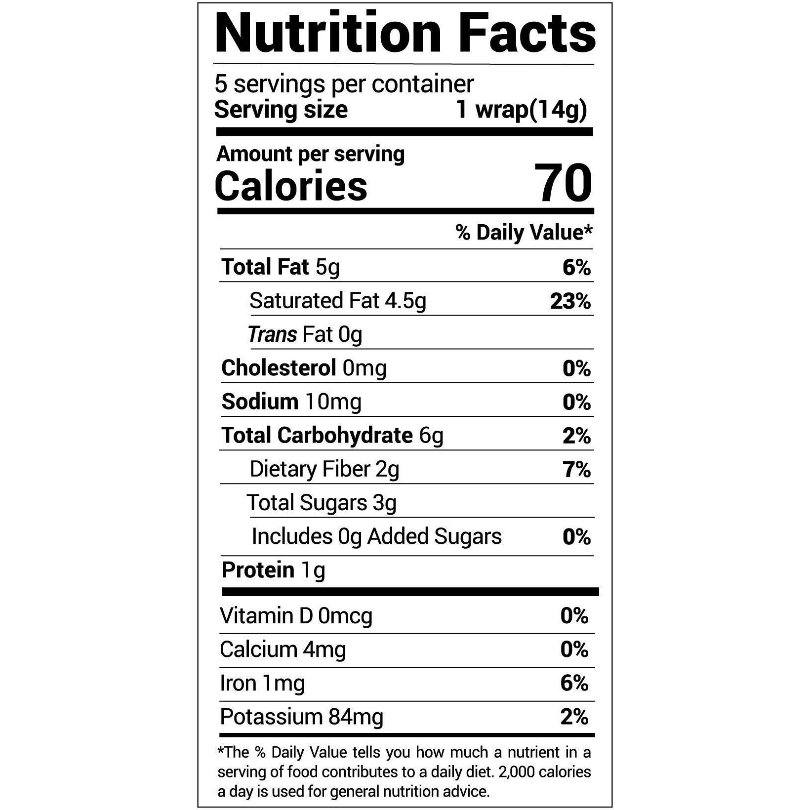 Nuco Certified Organic Paleo Gluten Free Vegan Coconut Wraps, 5 Count (One Pack Of Five Wraps)