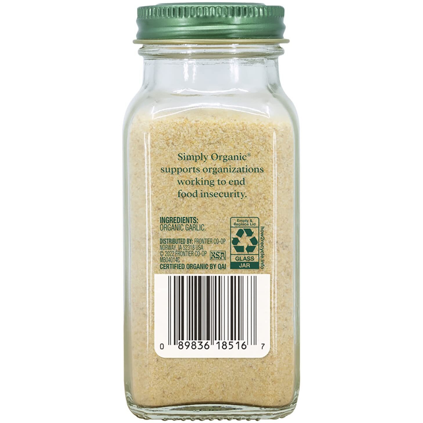 Simply Organic Garlic Salt, Certified Organic | 4.7 Oz | Pack Of 6