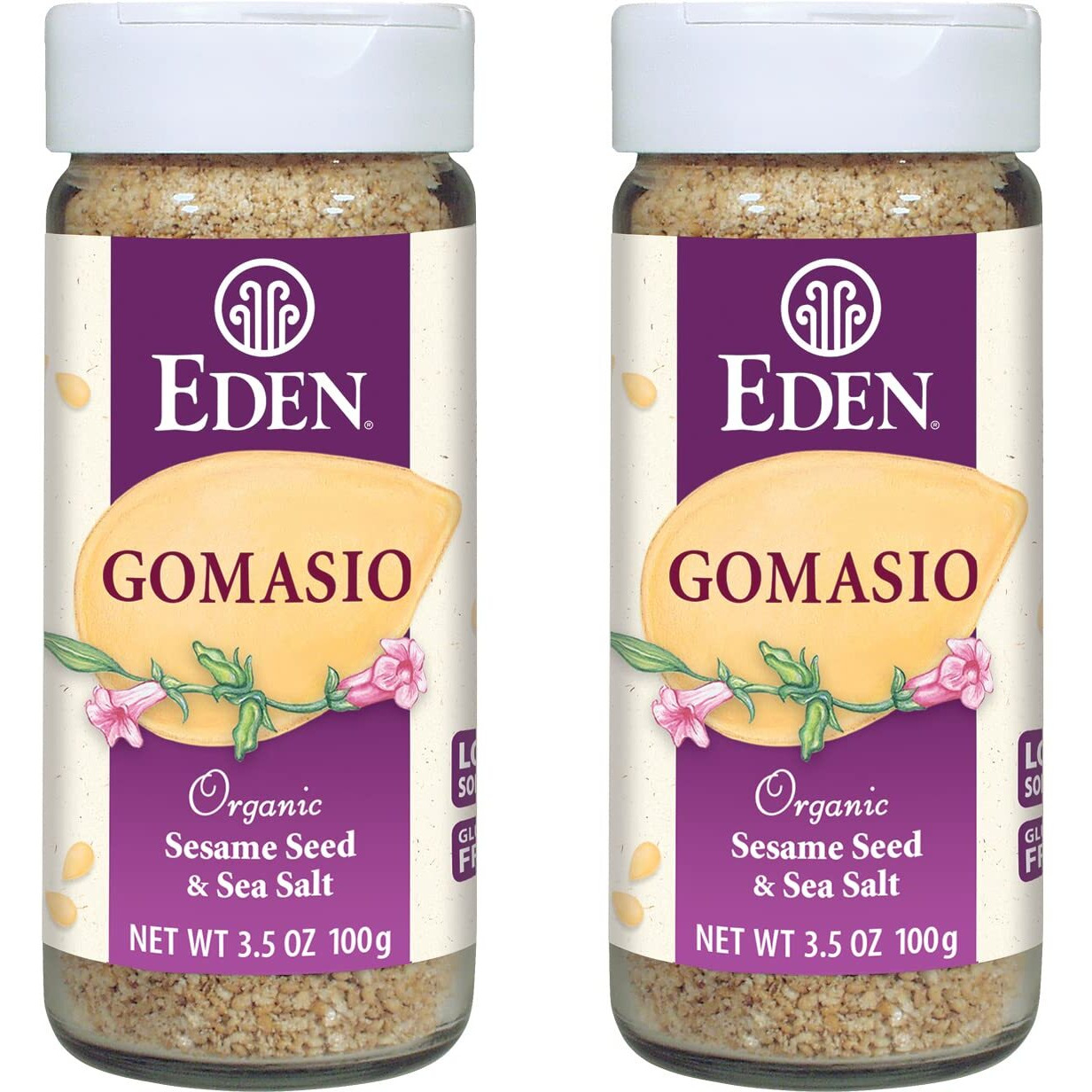 Eden Organic Gomasio, Sesame Seeds And Sea Salt, Umami, Traditional, Furikake, Seasoning, Macrobiotic, 3.5 Oz (2-Pack)