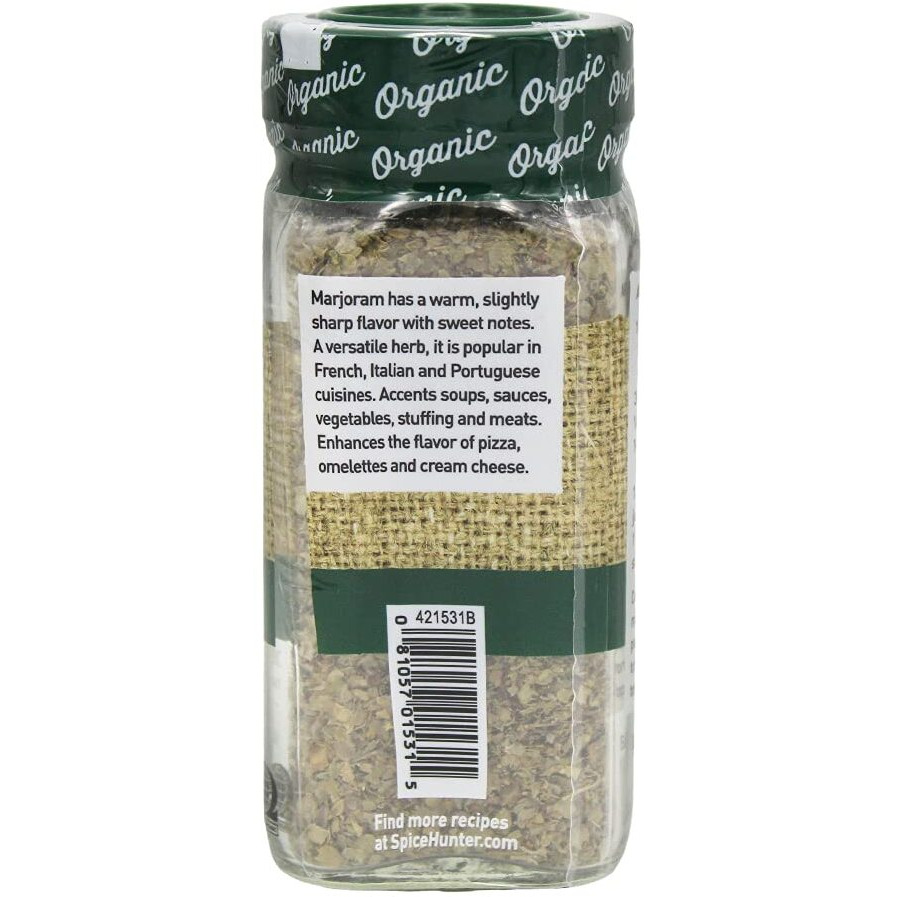 The Spice Hunter Marjoram, Organic, 0.3-Ounce Jar