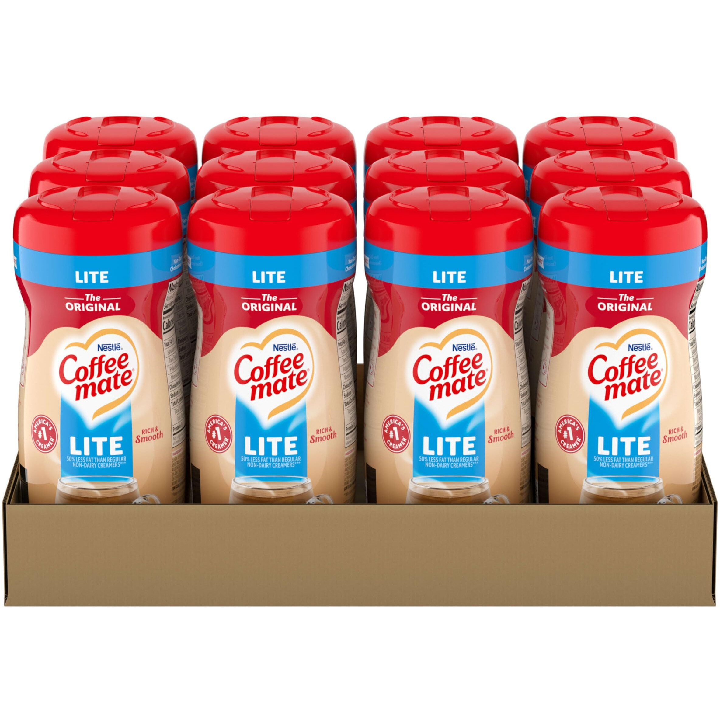 Nestle Coffee Mate Coffee Creamer, Original Lite, Non Dairy Powder Creamer, 11 Oz (Pack Of 12)