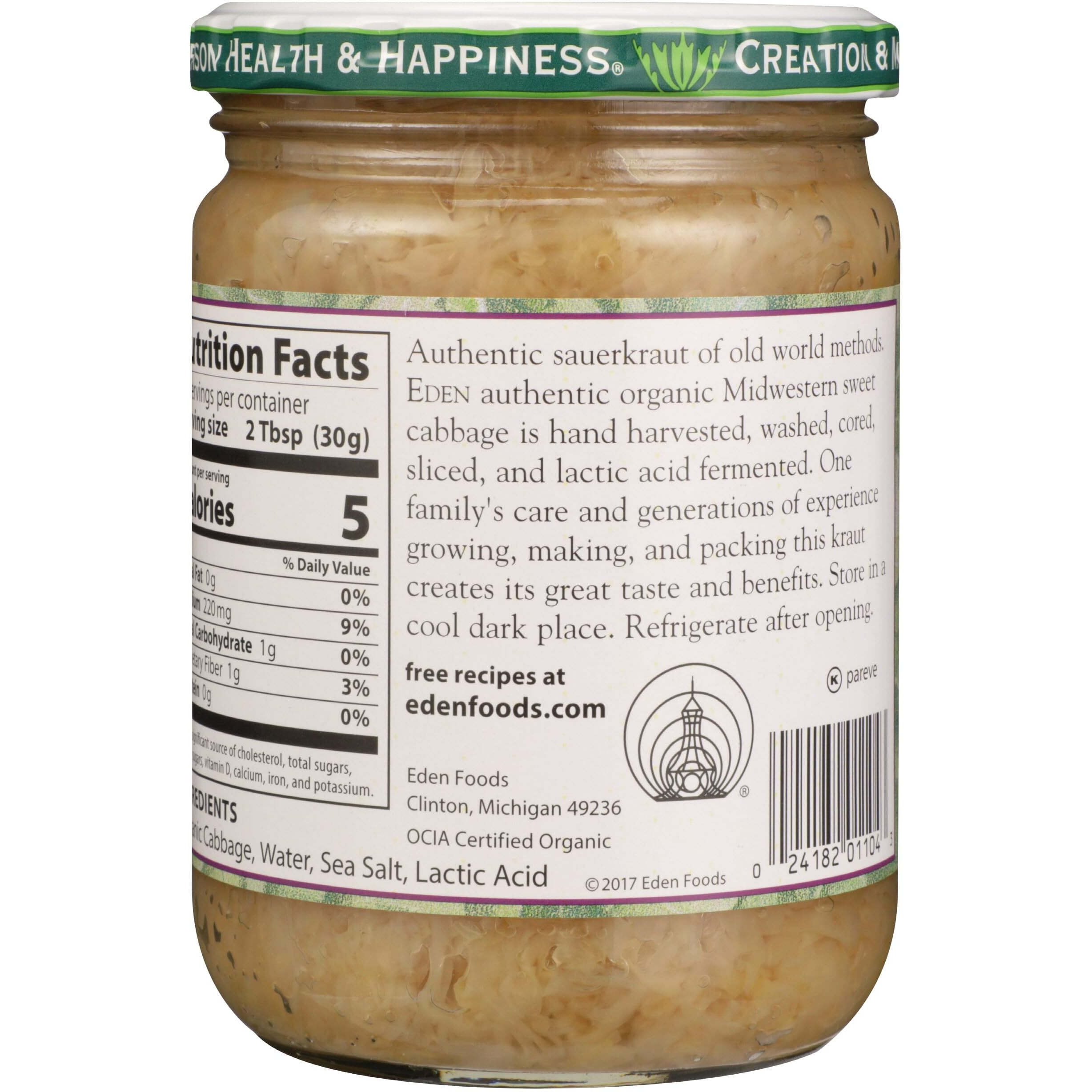 Eden Foods Organic Sauerkraut, 18 Oz